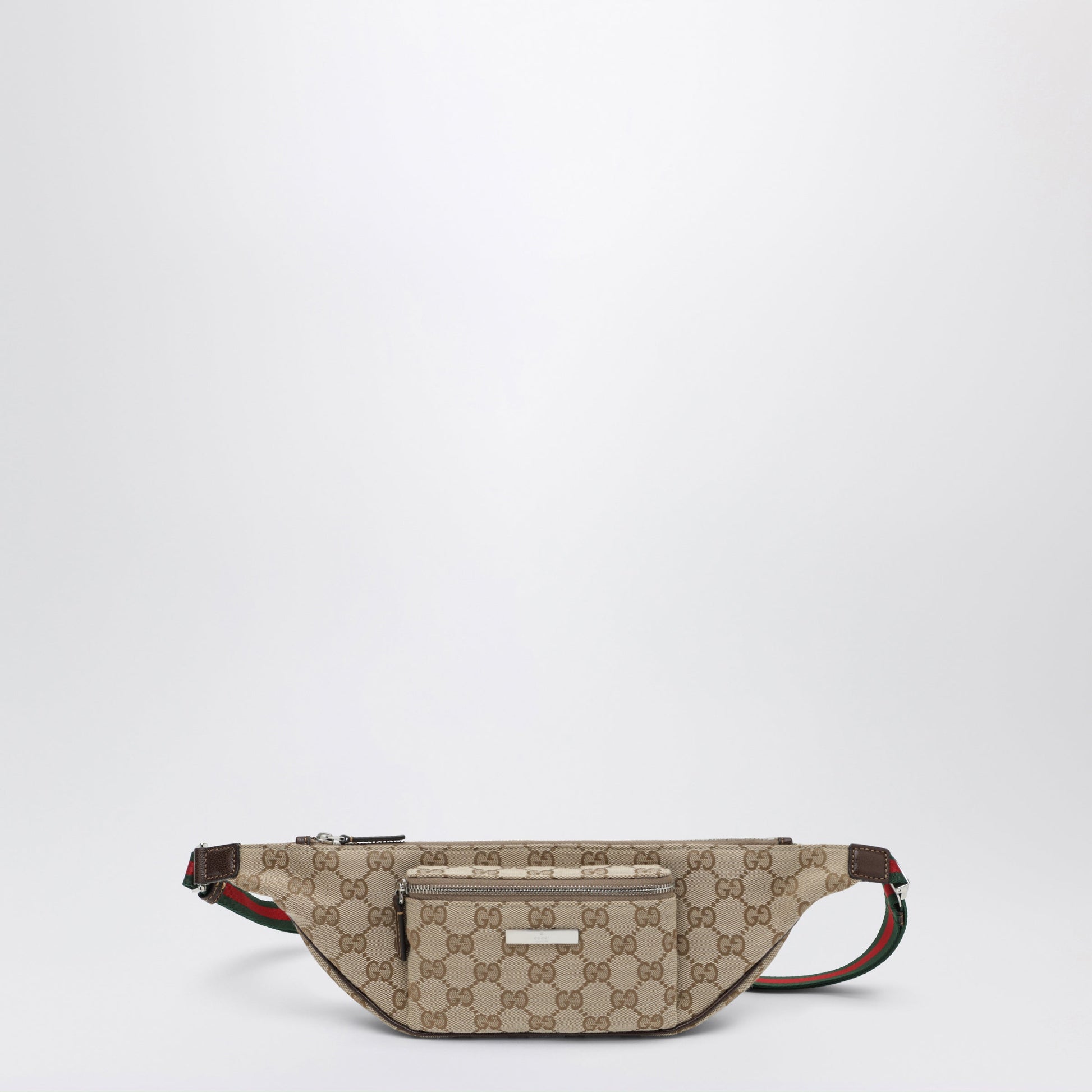 Gucci Flatpack Small Brown Gg Fabric Belt Bag Men GUCCI