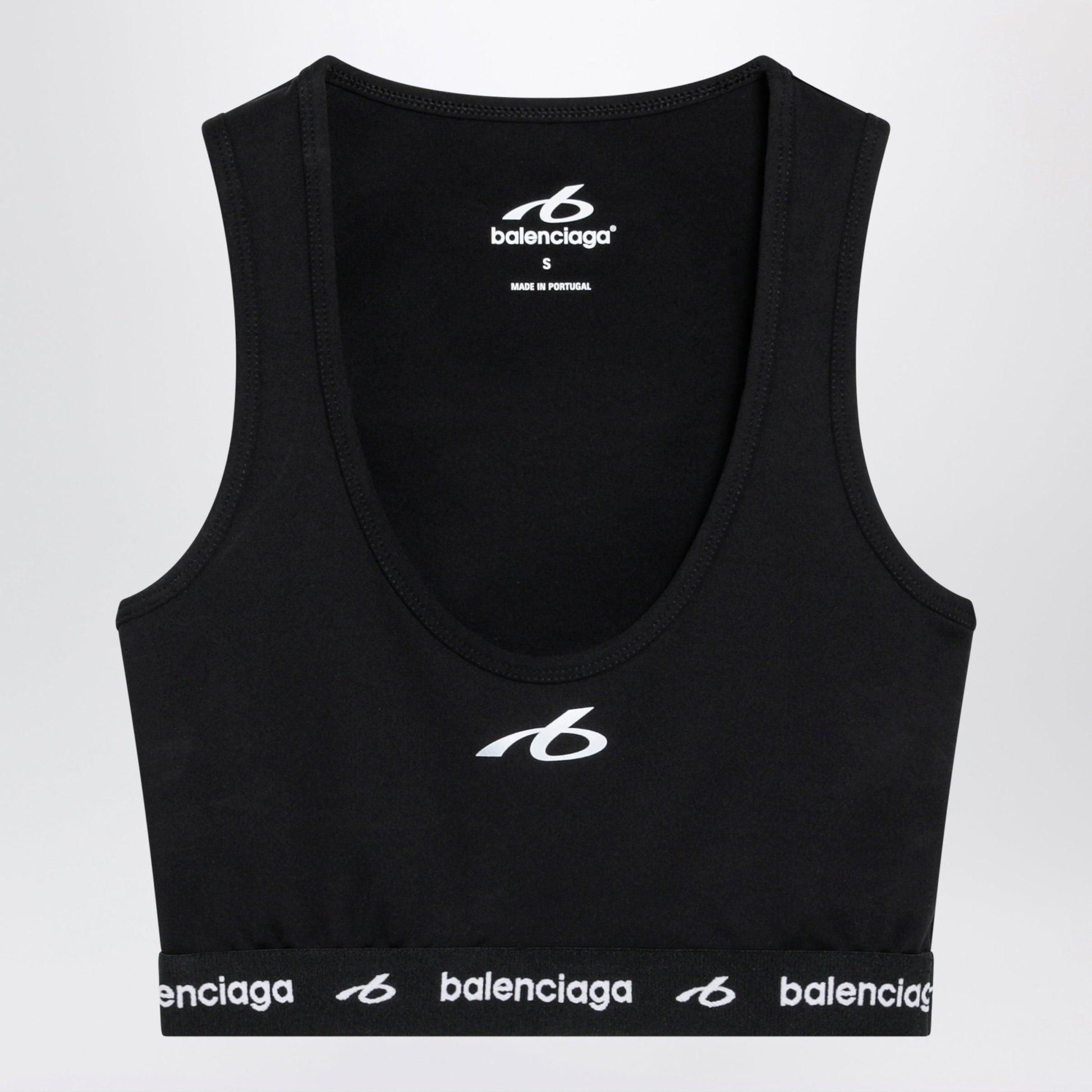Balenciaga Techwear Bra Top In Black Technical Fabric Women BALENCIAGA