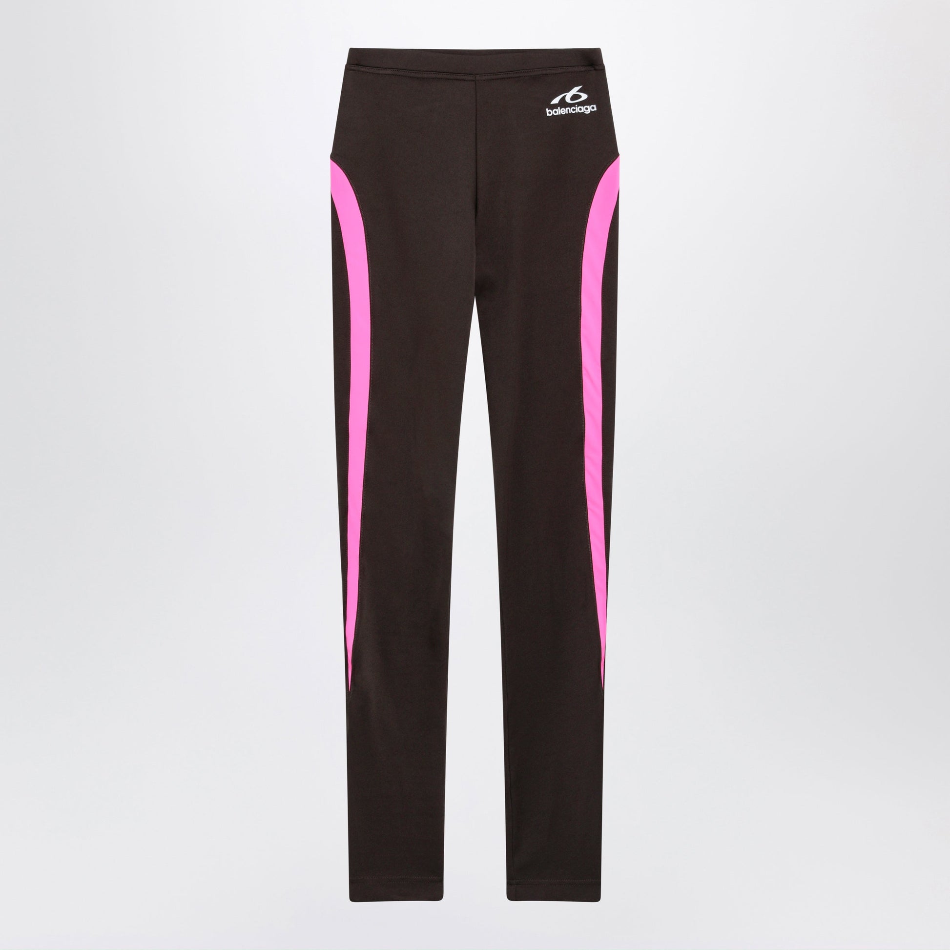 Balenciaga Techwear Leggings In Khaki/Neon Pink Technical Fabric Women BALENCIAGA