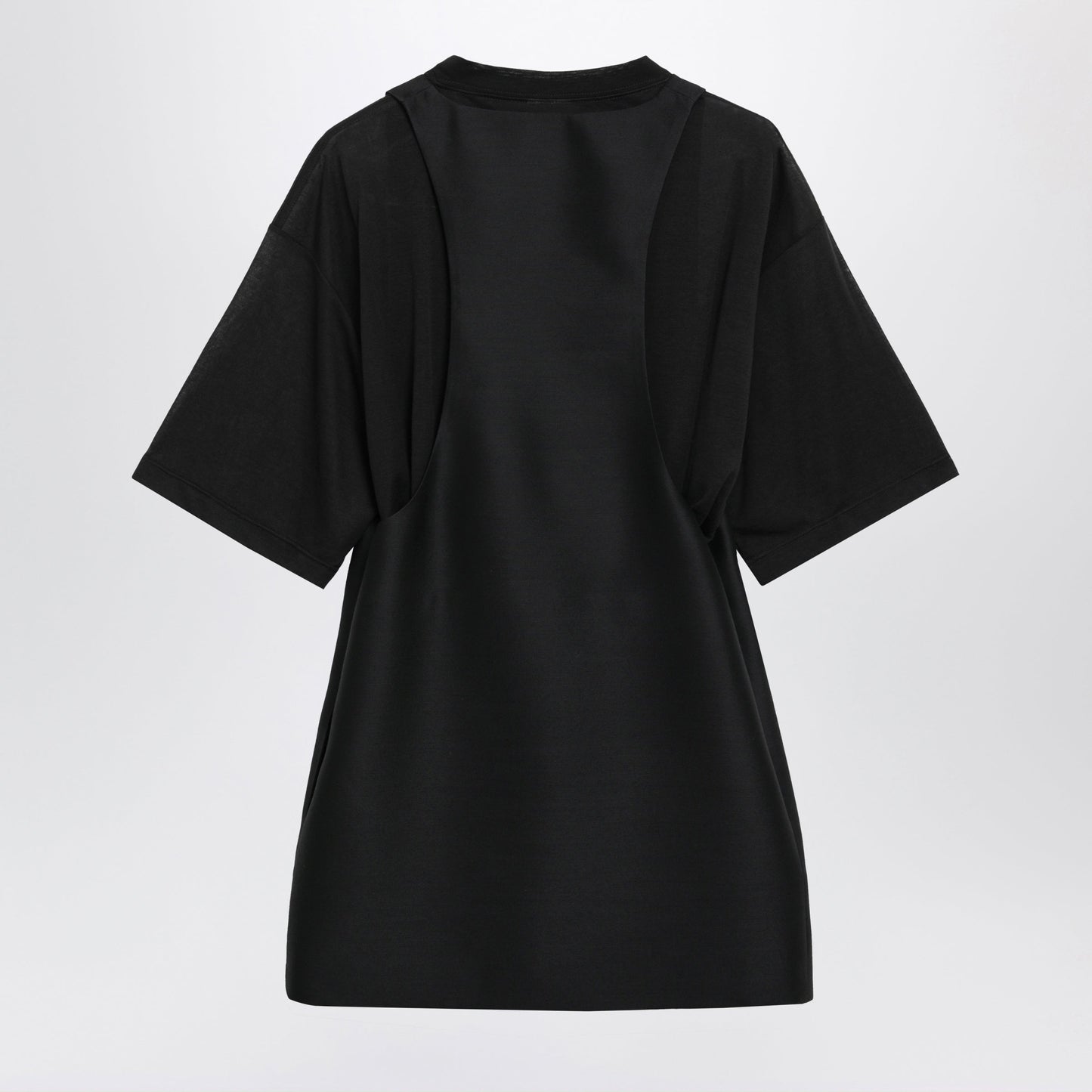 Balenciaga Black Wool And Silk Mini Dress Women BALENCIAGA
