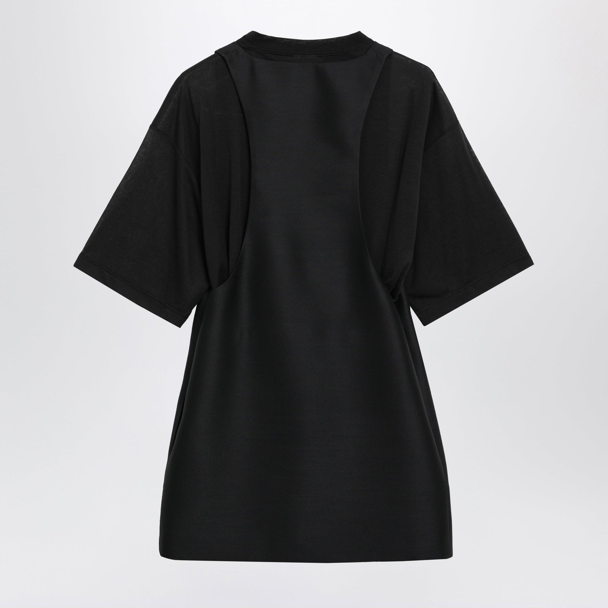 Balenciaga Black Wool And Silk Mini Dress Women BALENCIAGA