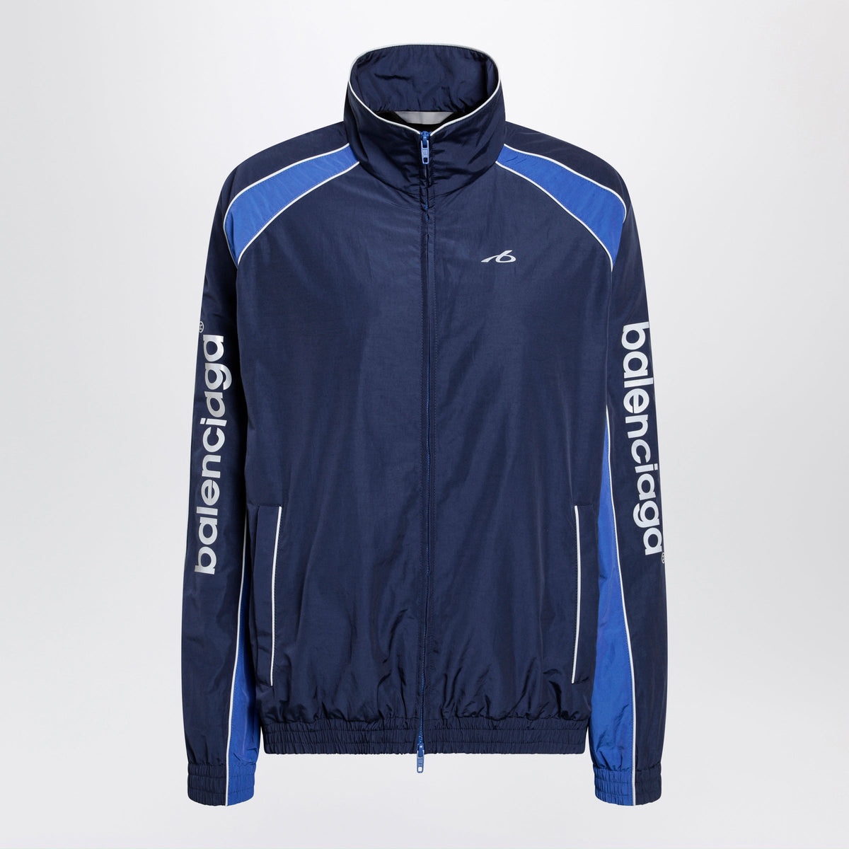 Balenciaga Navy Blue Techwear Zip-Up Jacket In Cotton Blend Women BALENCIAGA