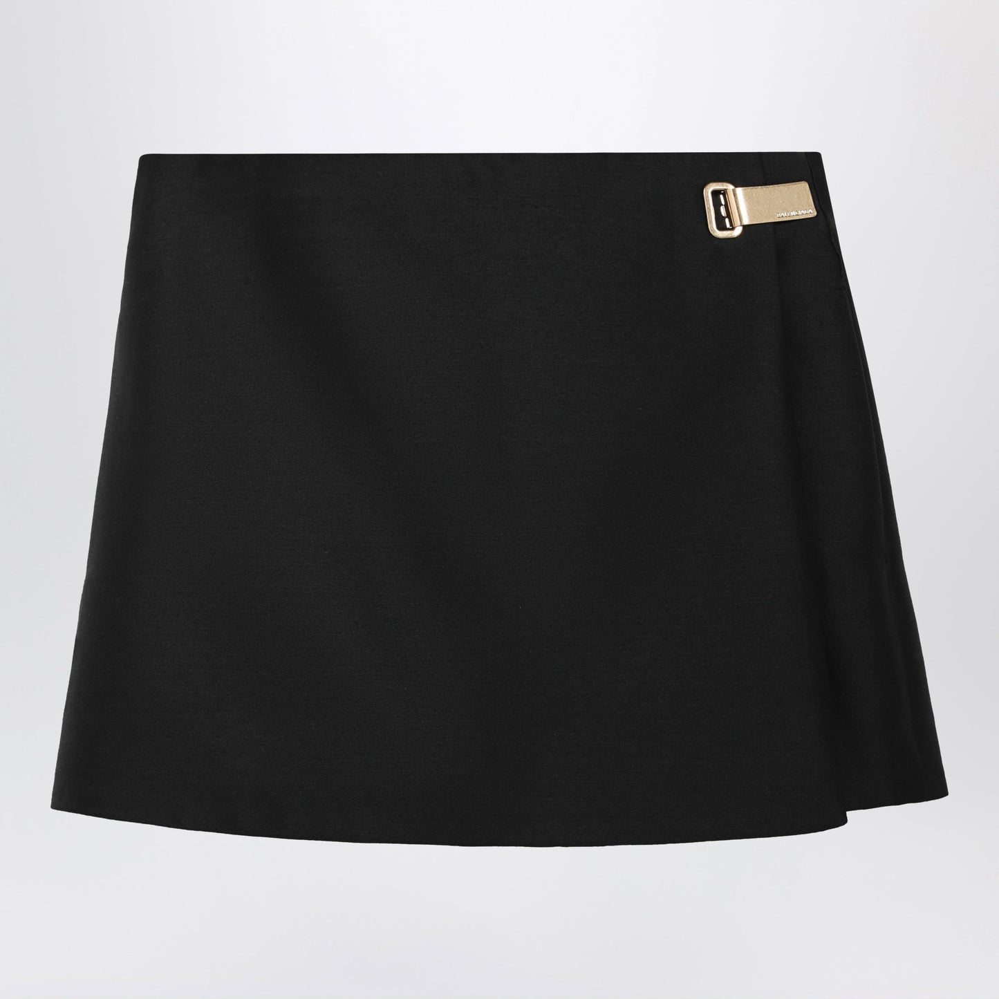 Balenciaga Black Wool And Silk Mini Skirt Women BALENCIAGA