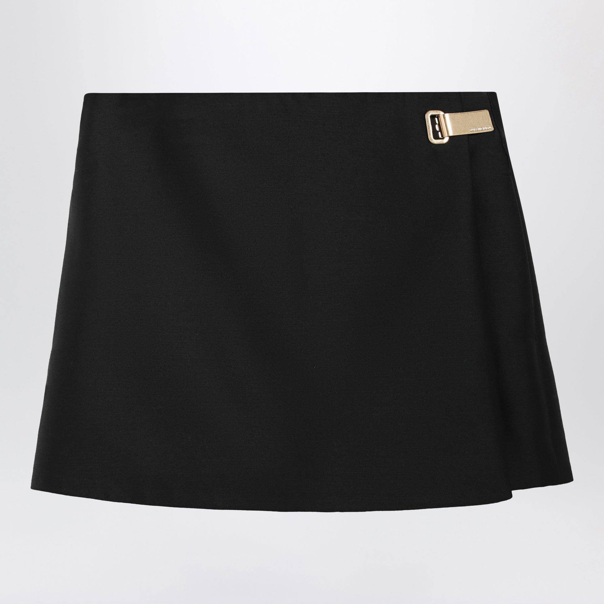 Balenciaga Black Wool And Silk Mini Skirt Women BALENCIAGA