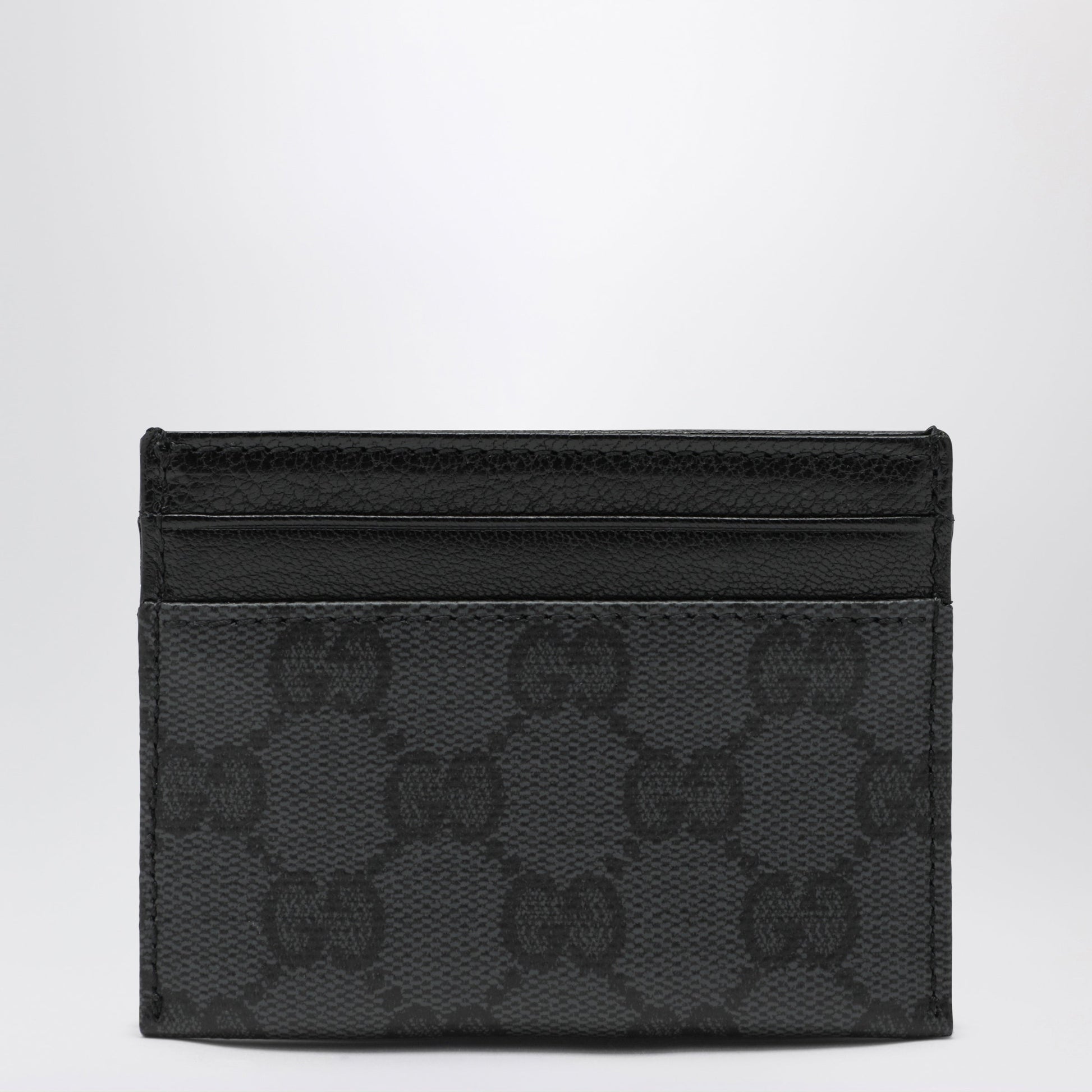 Gucci Essence Classic Card Holder In Black Gg Canvas Men GUCCI