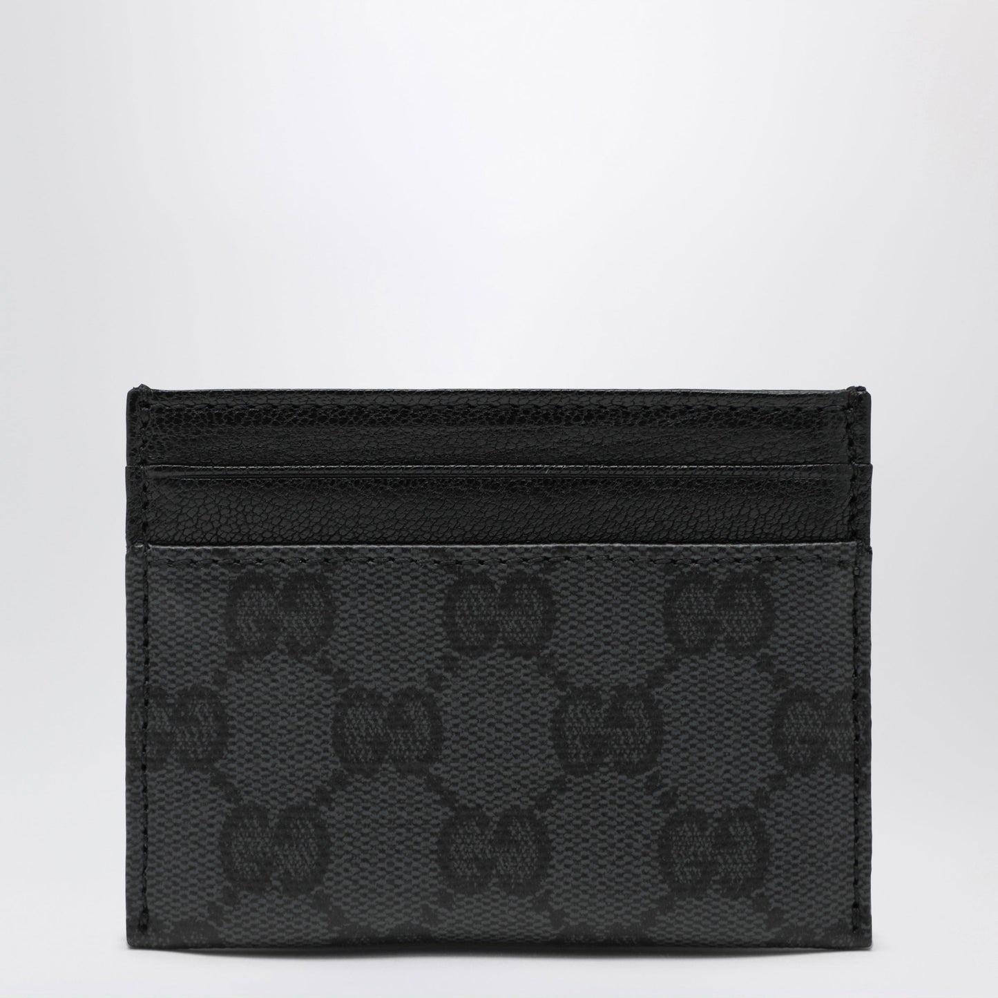 Gucci Essence Classic Card Holder In Black Gg Canvas Men GUCCI