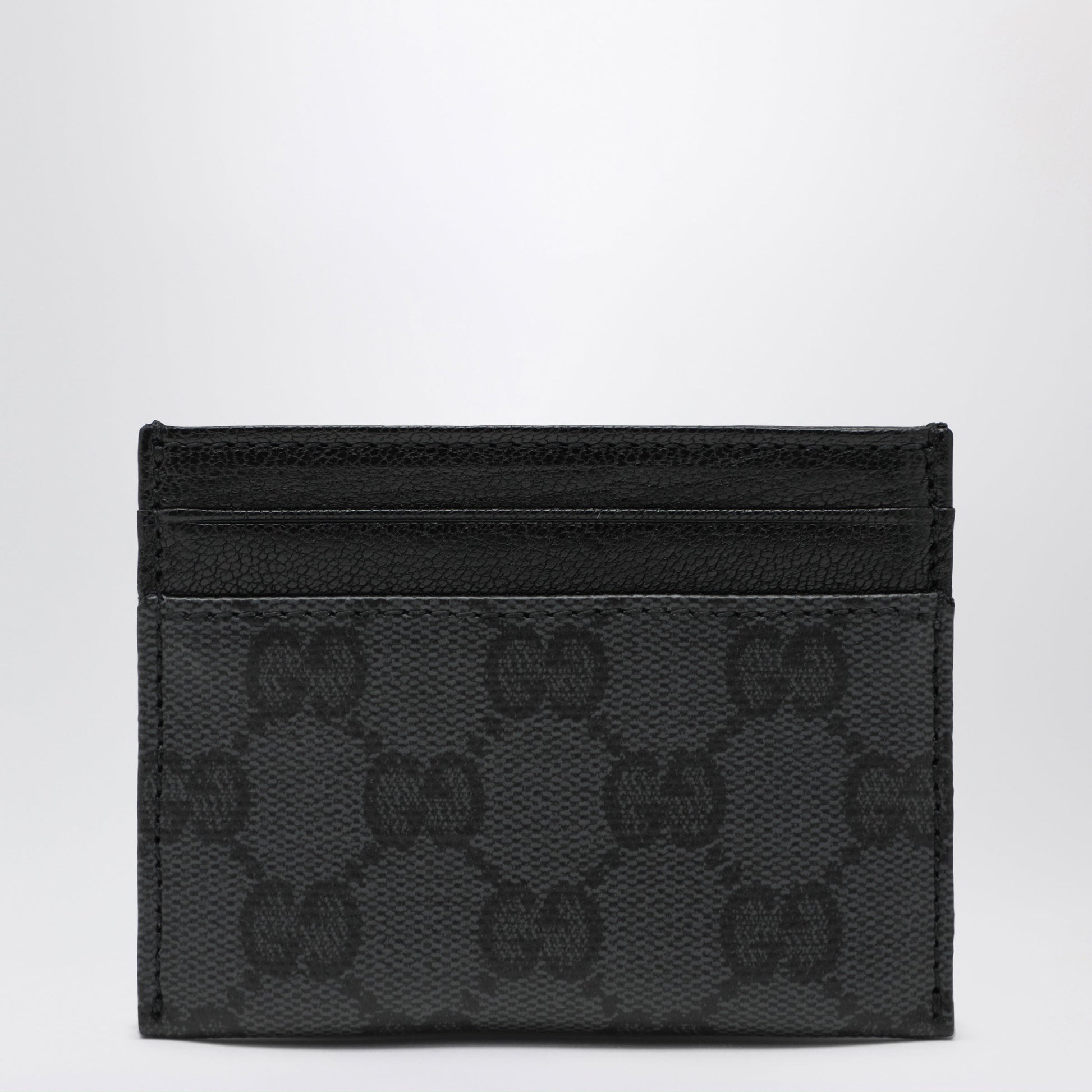 Gucci Essence Classic Card Holder In Black Gg Canvas Men GUCCI
