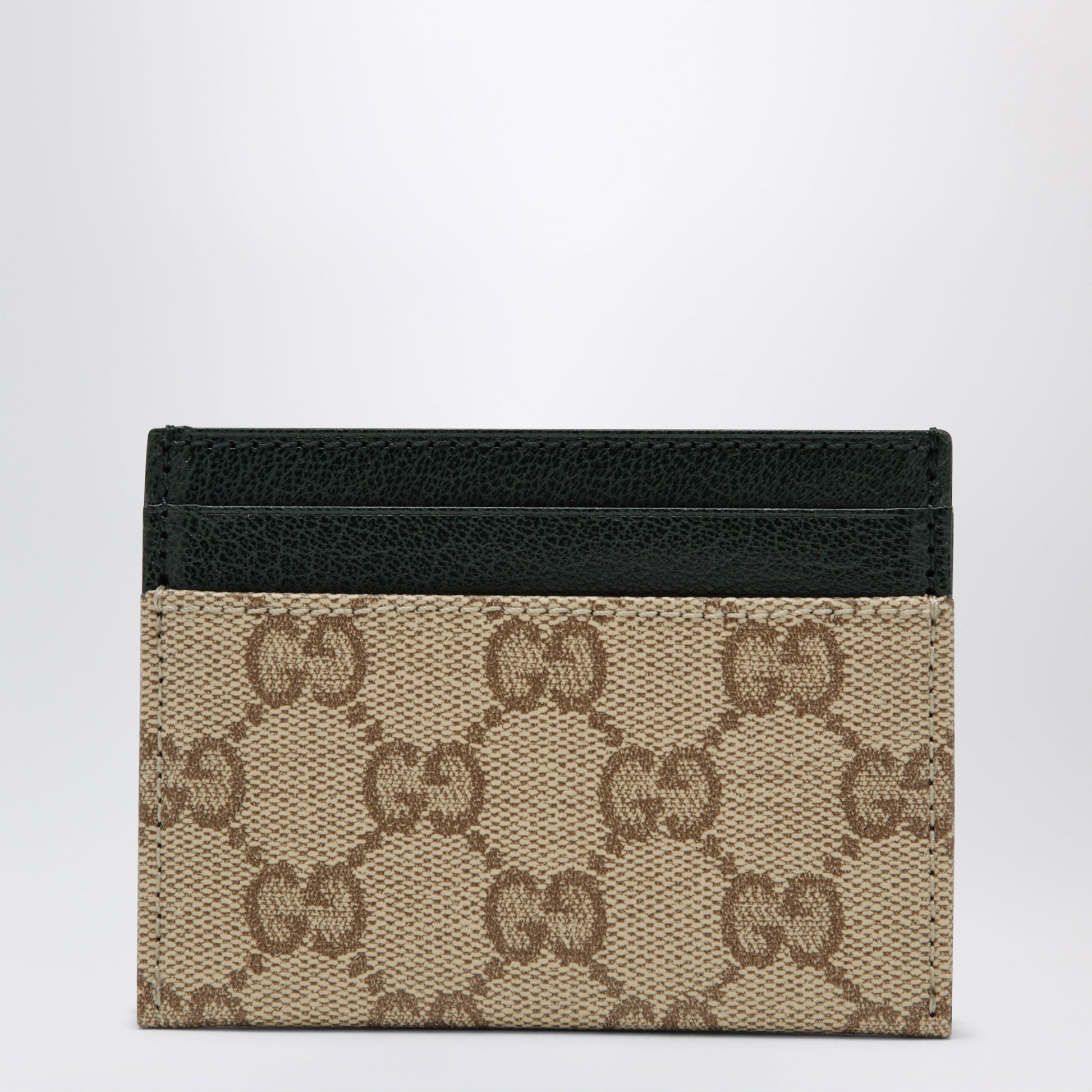 Gucci Beige Sand Gg Canvas Essence Classic Cardholder Men GUCCI