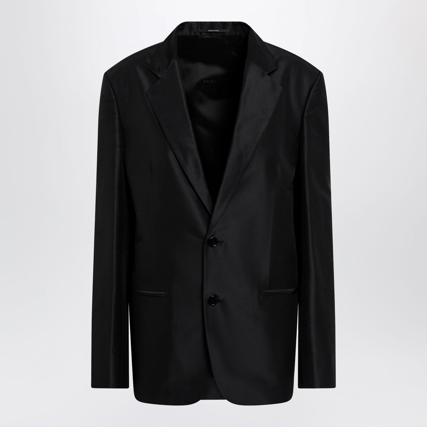 Gucci Oversized Fine Silk Faille Jacket In Black Women GUCCI
