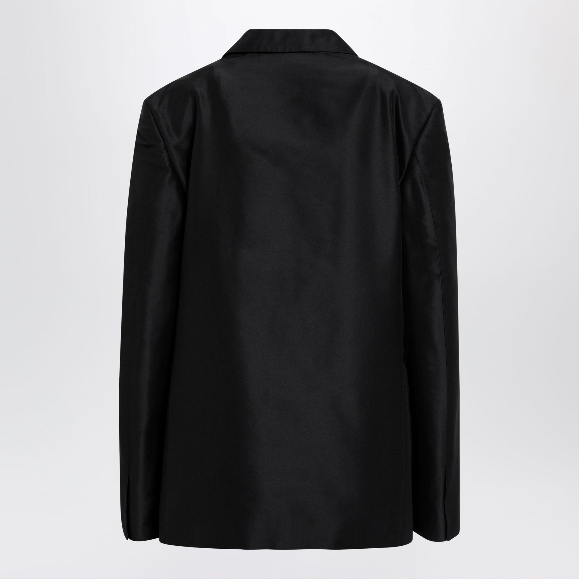Gucci Oversized Fine Silk Faille Jacket In Black Women GUCCI