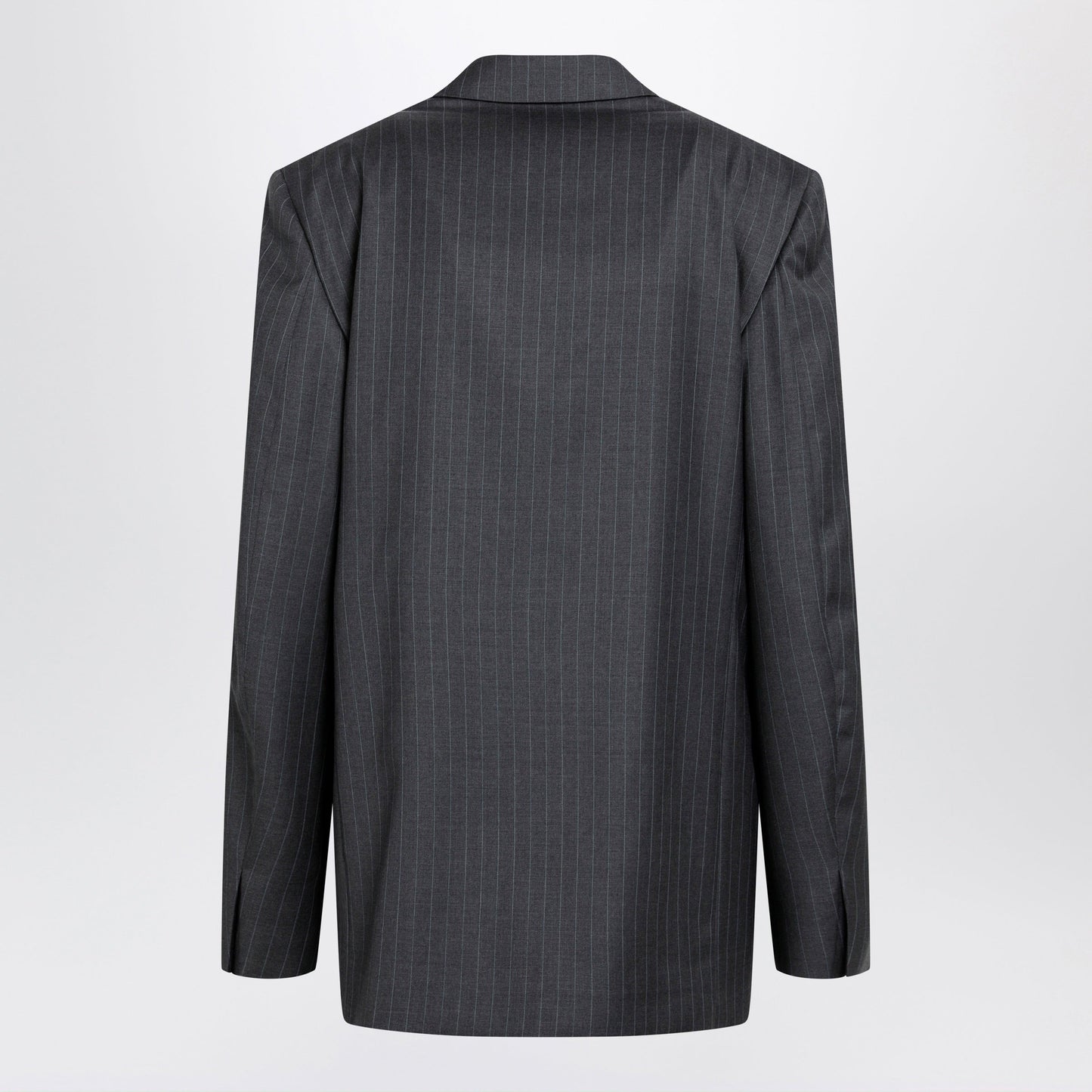 Gucci Grey/Light Blue Pinstripe Wool Jacket Women GUCCI