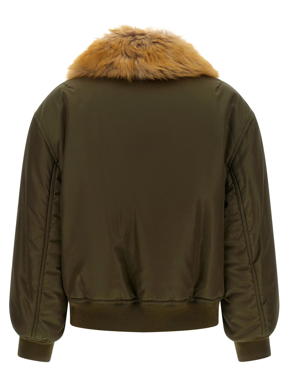 Saint Laurent Women Removable Shearling Neck Bomber Jacket SAINT LAURENT