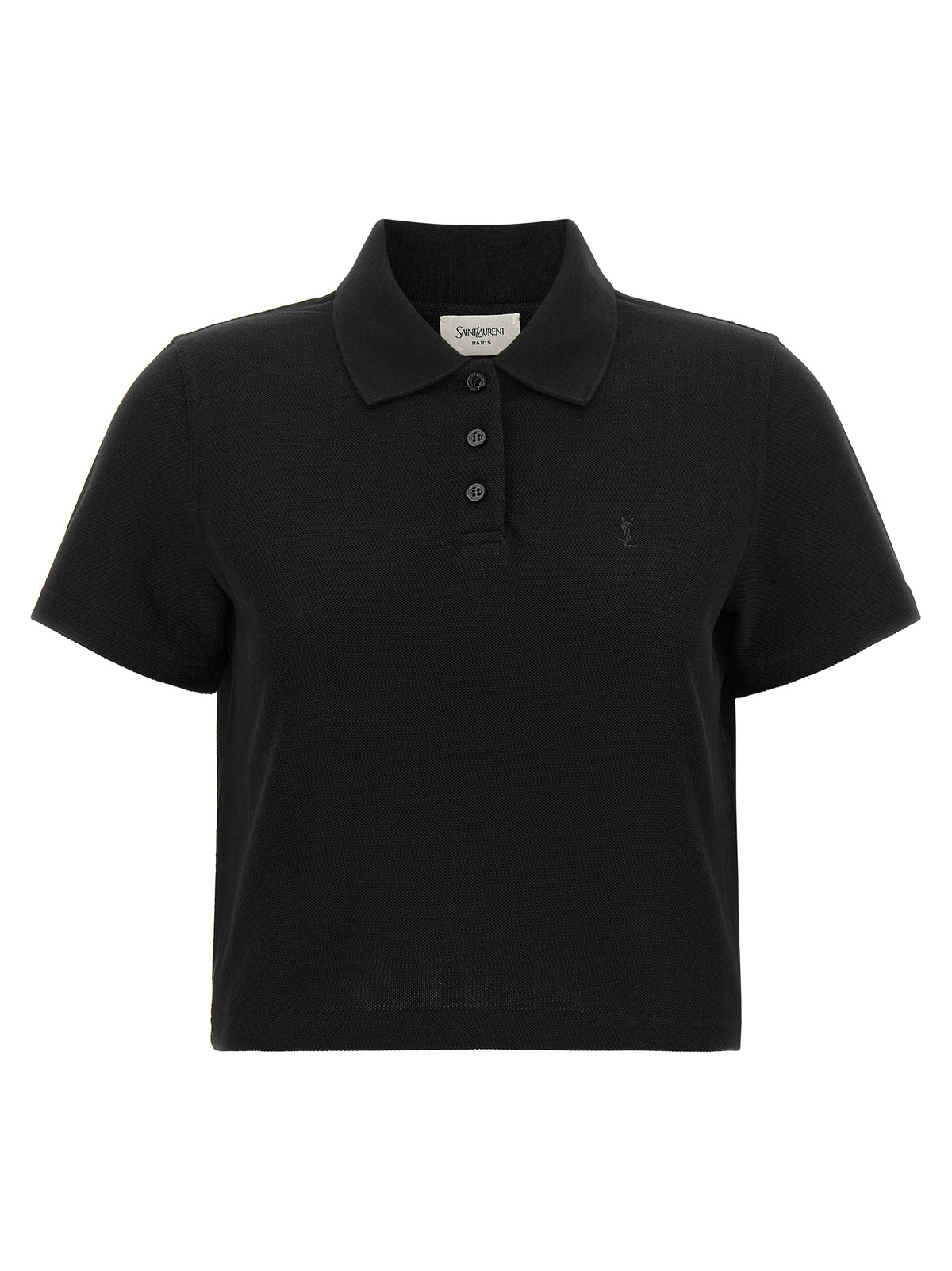 Saint Laurent Women 'Cassandre' Crop Polo Shirt SAINT LAURENT