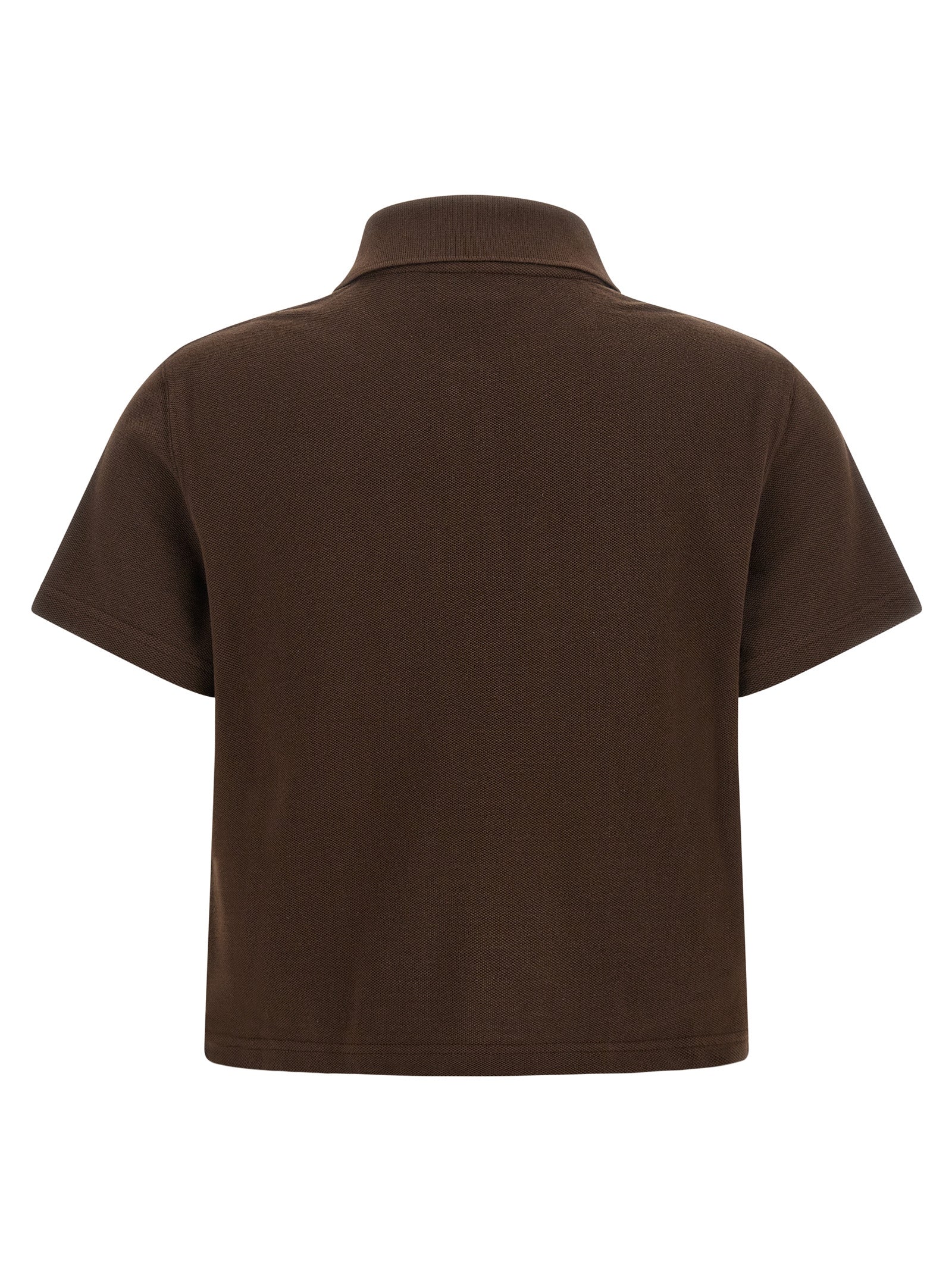 Saint Laurent Women 'Cassandre' Crop Polo Shirt SAINT LAURENT