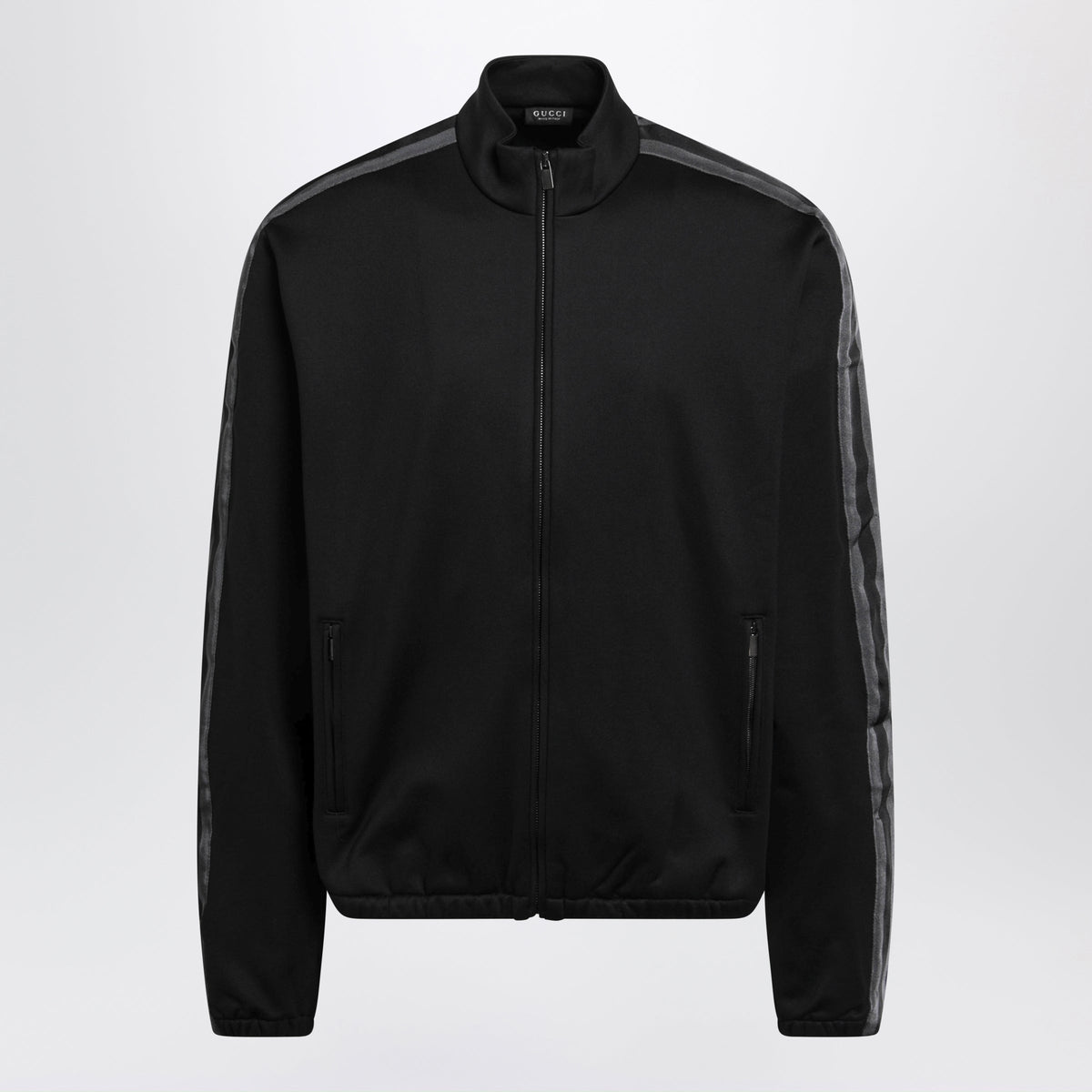 Gucci Black Zip-Up Jacket In Cotton-Blend Jersey Men GUCCI