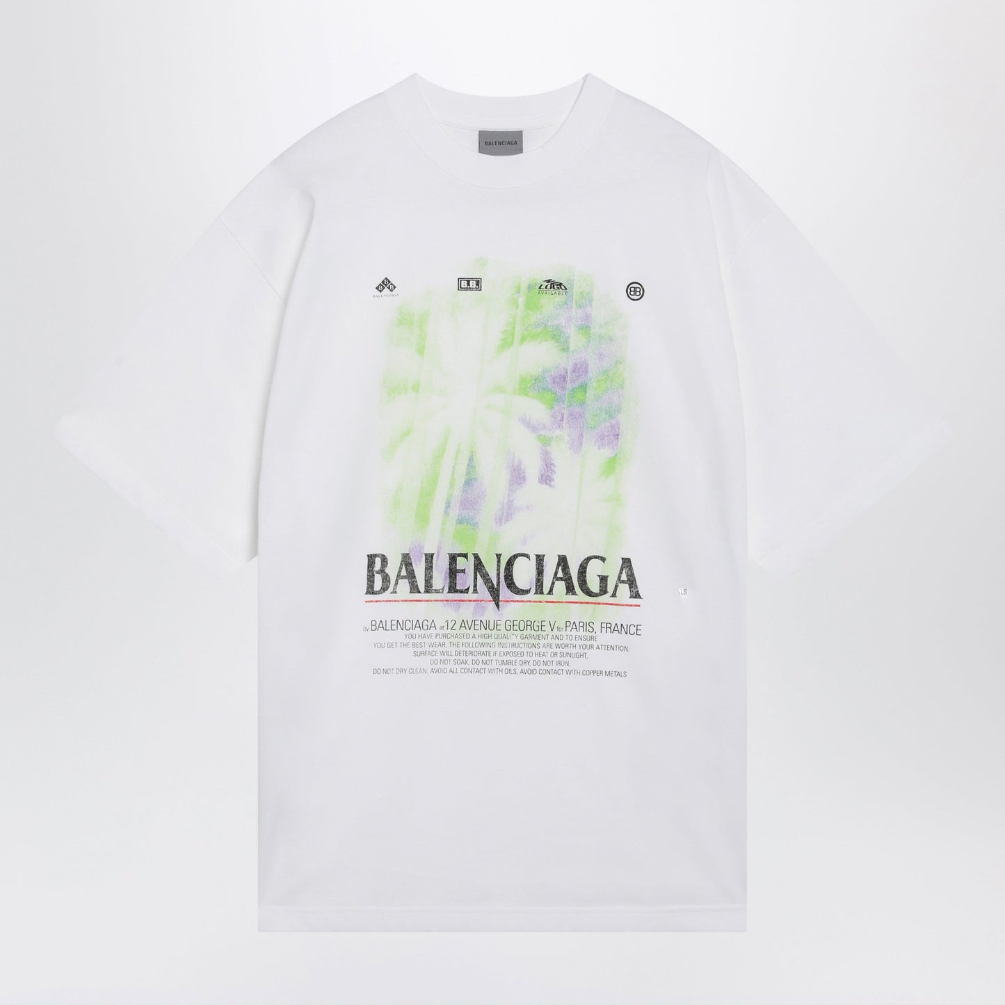 Balenciaga The Window T-Shirt In White Cotton Jersey Women BALENCIAGA