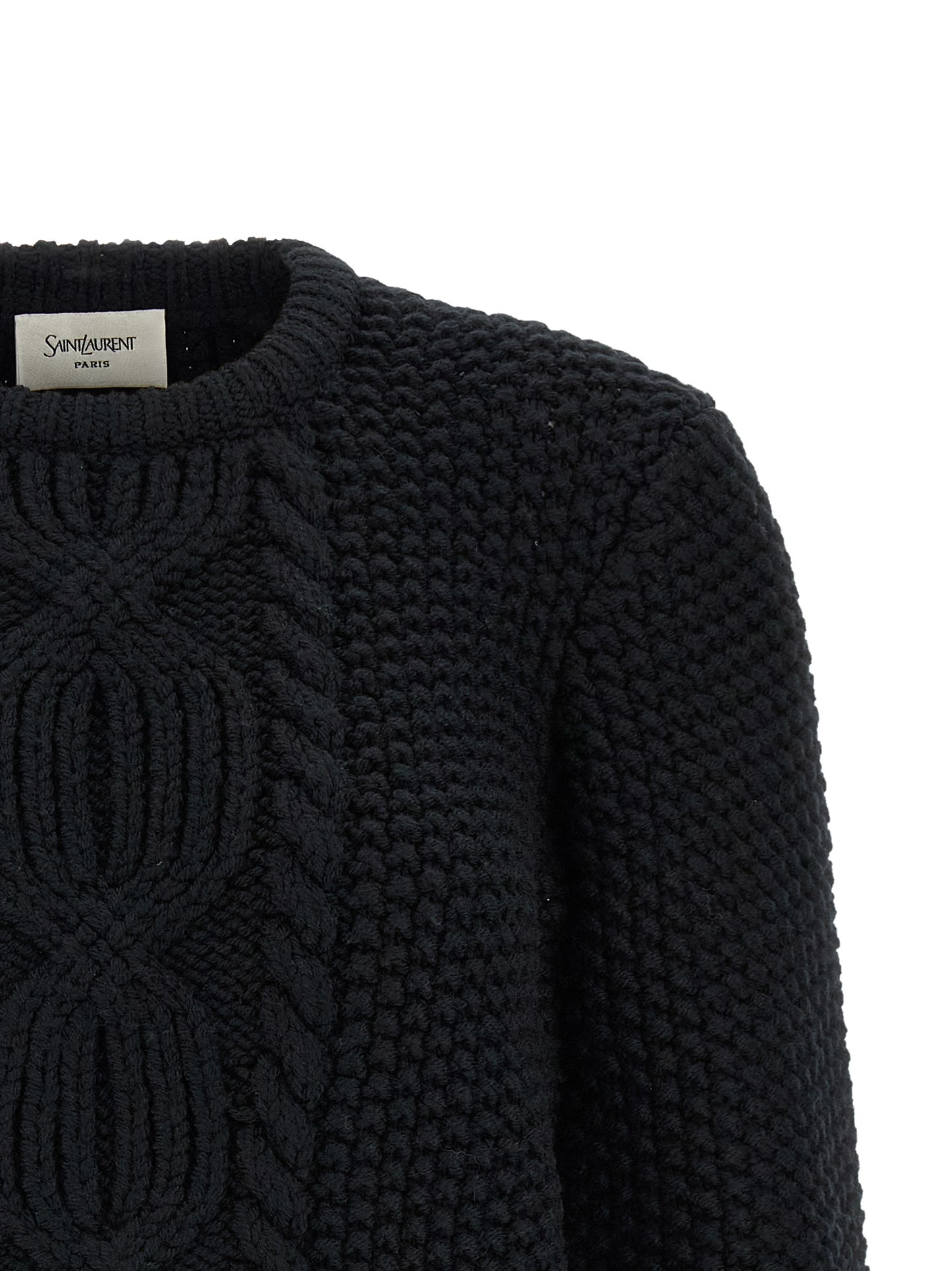 Saint Laurent Men Wool Sweater With Processing SAINT LAURENT