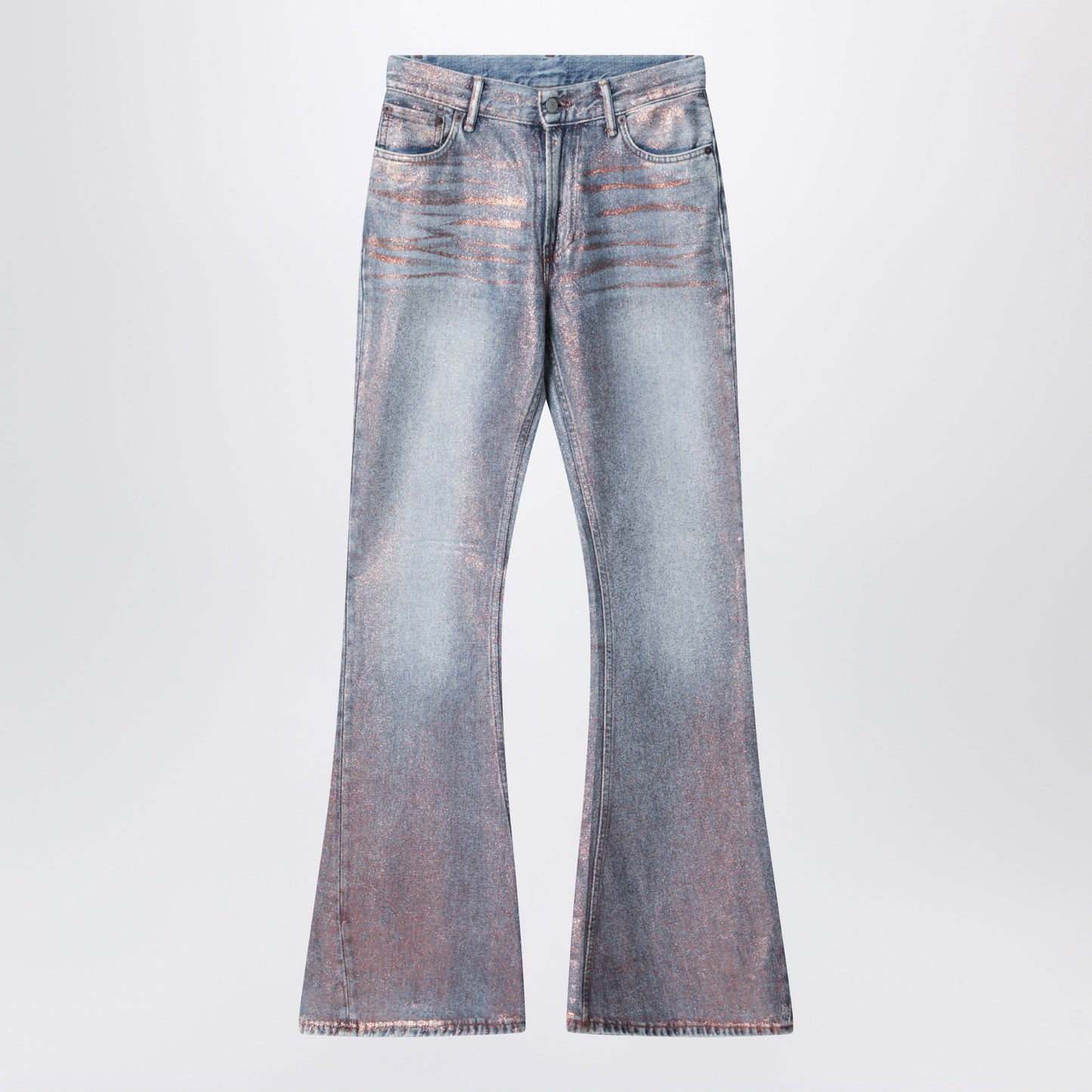 Acne Studios Fitted Glitter Jeans 2025F Rose Copper/Light Blue Women ACNE STUDIOS