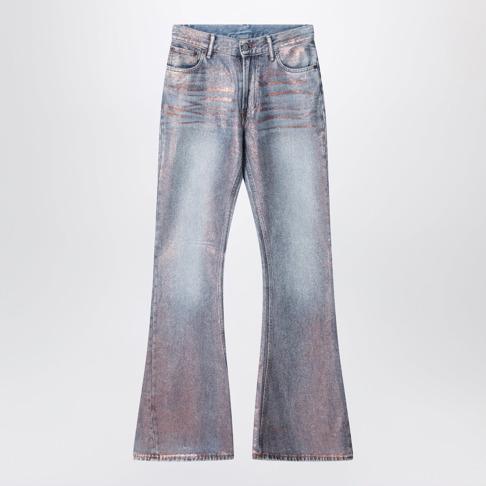 Acne Studios Fitted Glitter Jeans 2025F Rose Copper/Light Blue Women ACNE STUDIOS