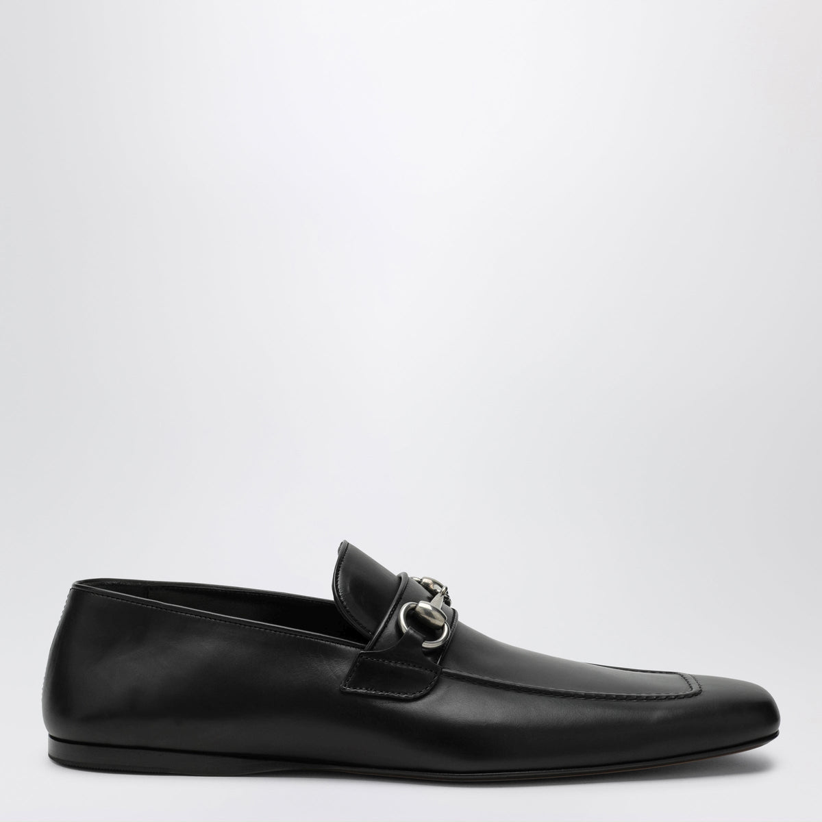 Gucci Black Horsebit Leather Moccasin Men GUCCI