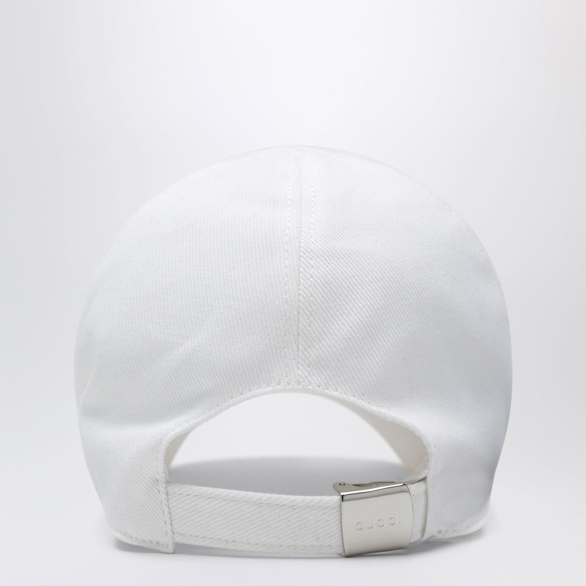 Gucci White Baseball Cap With Crystal Logo Women GUCCI