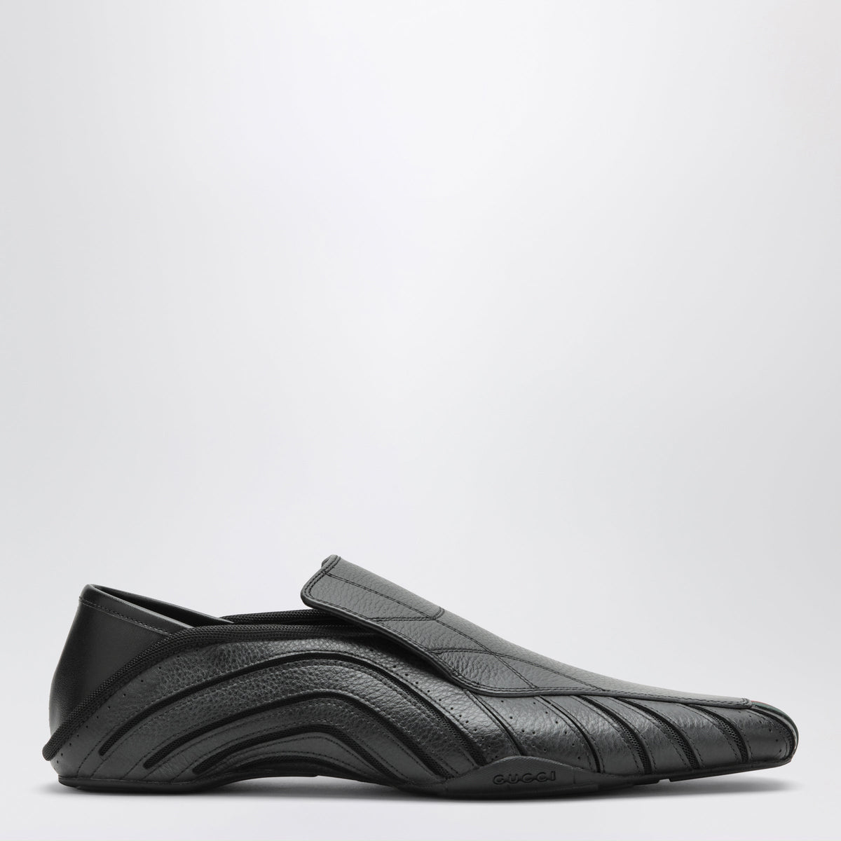 Gucci Black Miami Slip-On Leather Sneakers Men GUCCI