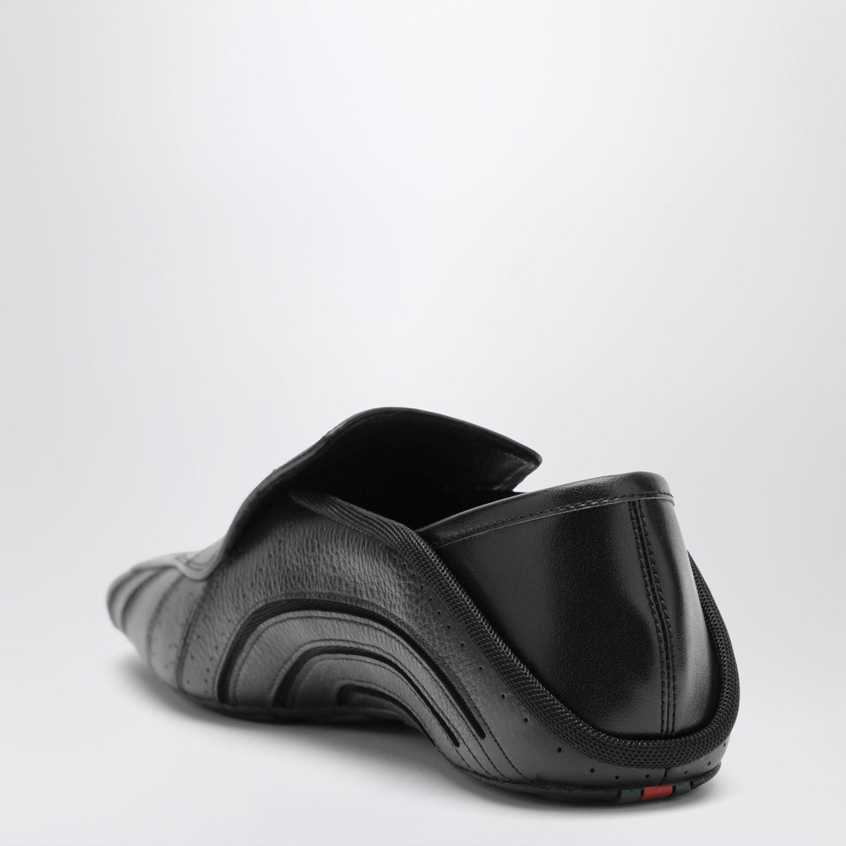 Gucci Black Miami Slip-On Leather Sneakers Men GUCCI