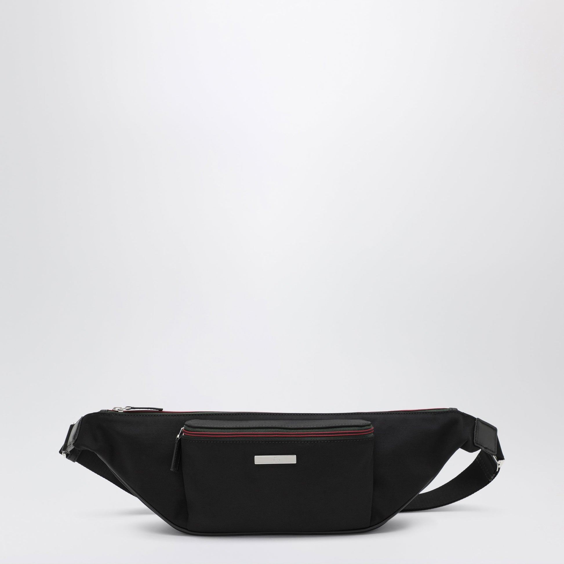 Gucci Flatpack Black Gg Fabric Belt Bag Men GUCCI
