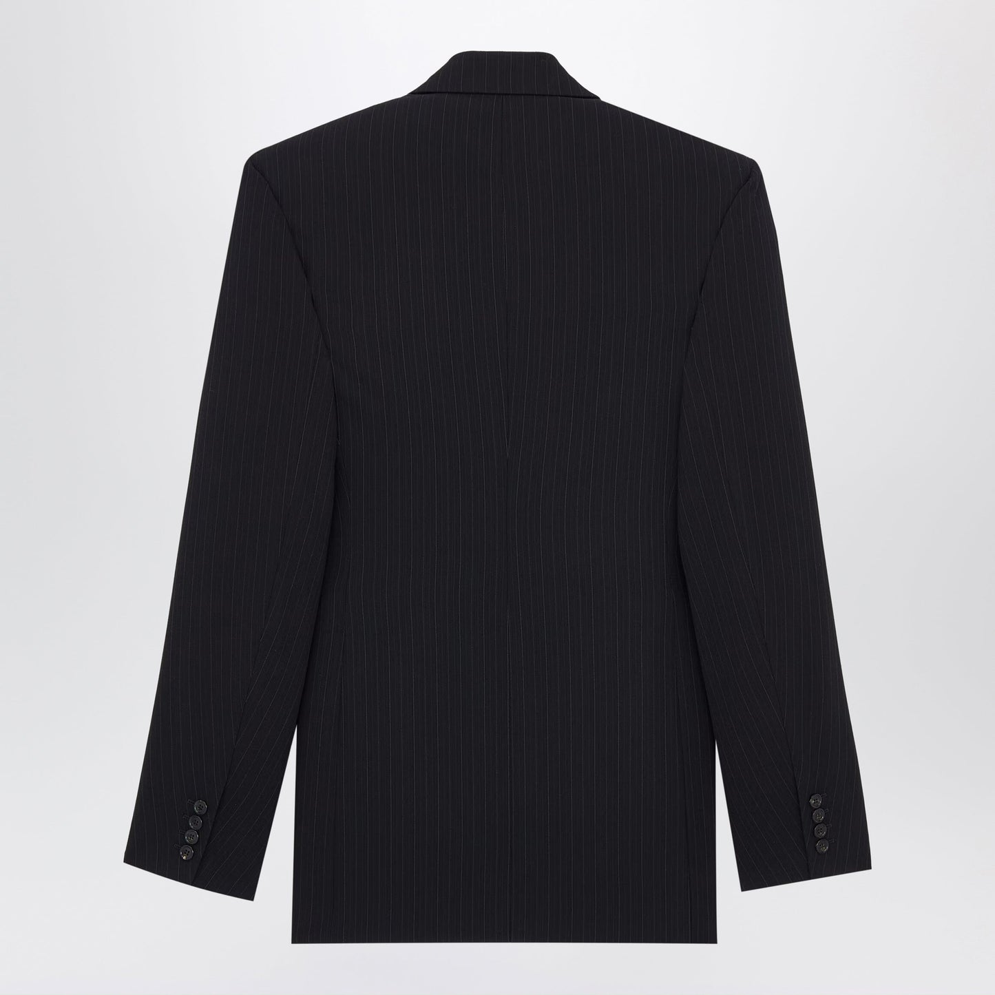 Saint Laurent Black Double-Breasted Jacket In Virgin Wool Men SAINT LAURENT