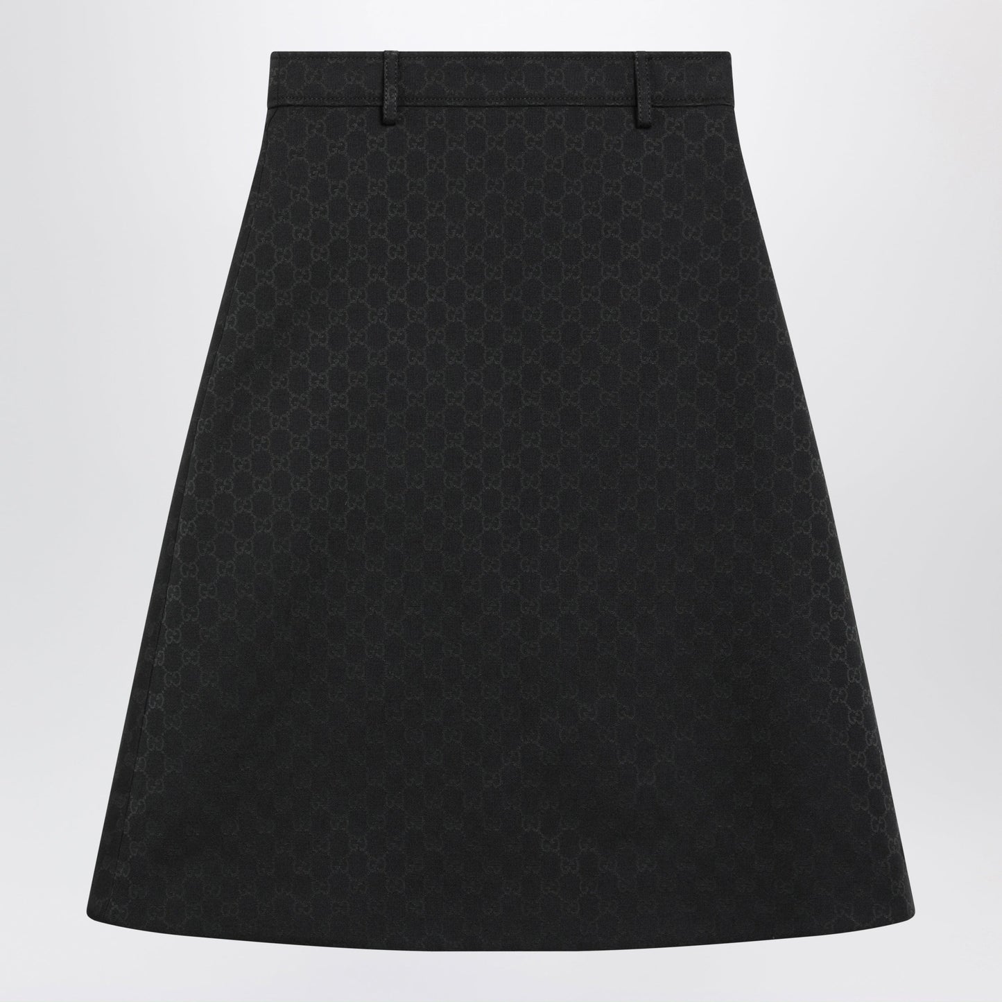 Gucci Black Gg Cotton Blend Midi Skirt Women GUCCI