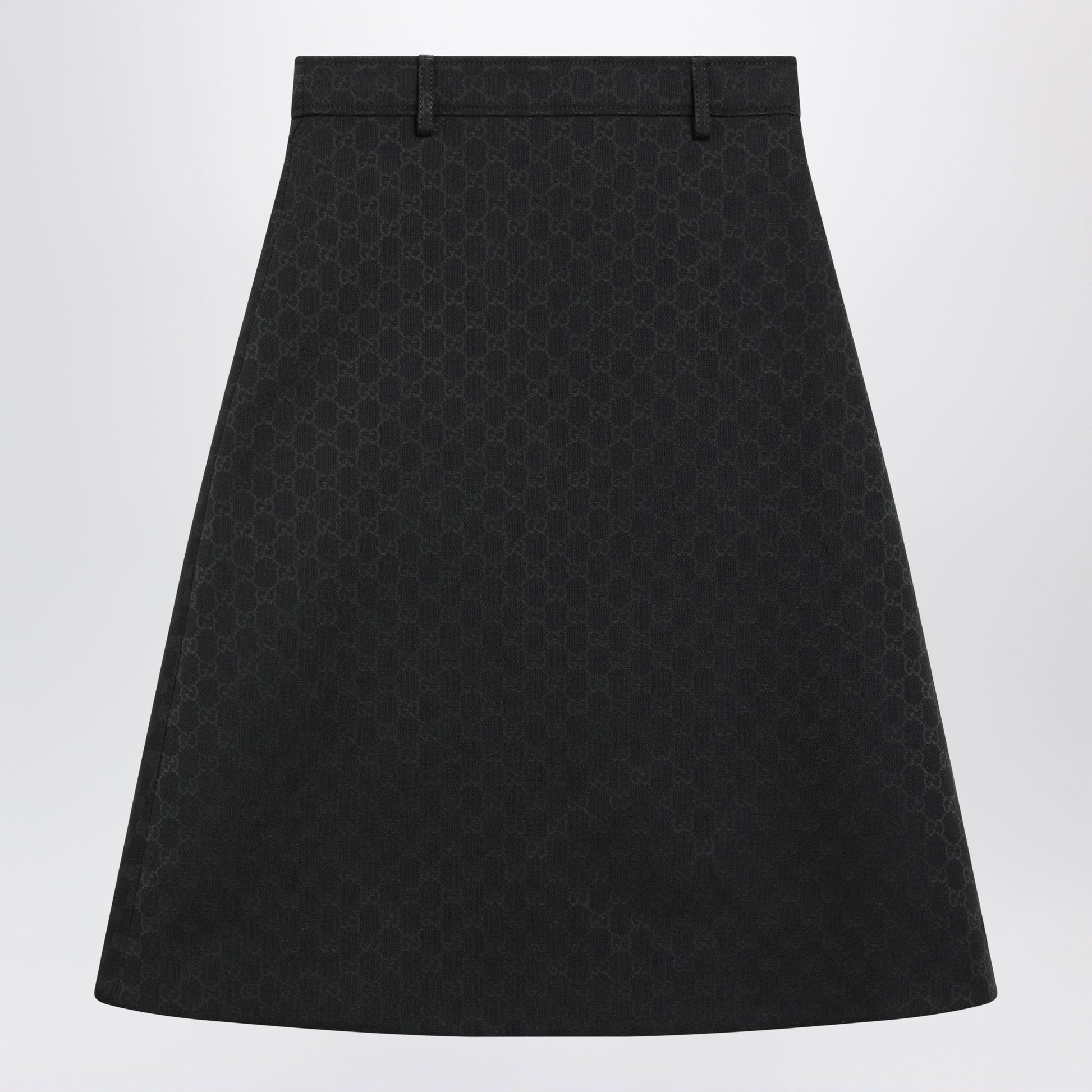 Gucci Black Gg Cotton Blend Midi Skirt Women GUCCI