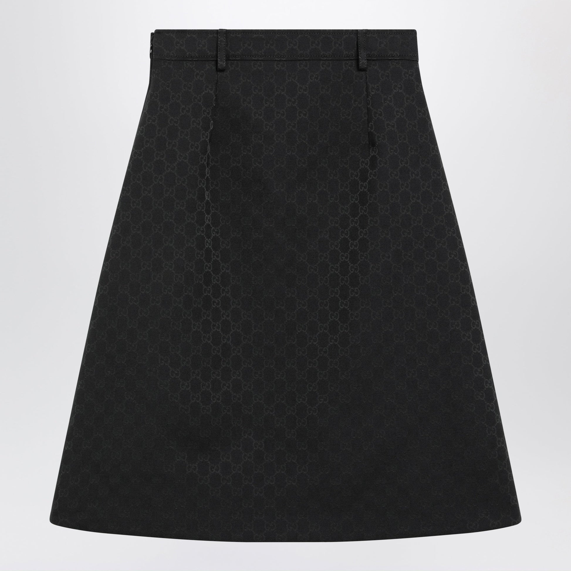 Gucci Black Gg Cotton Blend Midi Skirt Women GUCCI