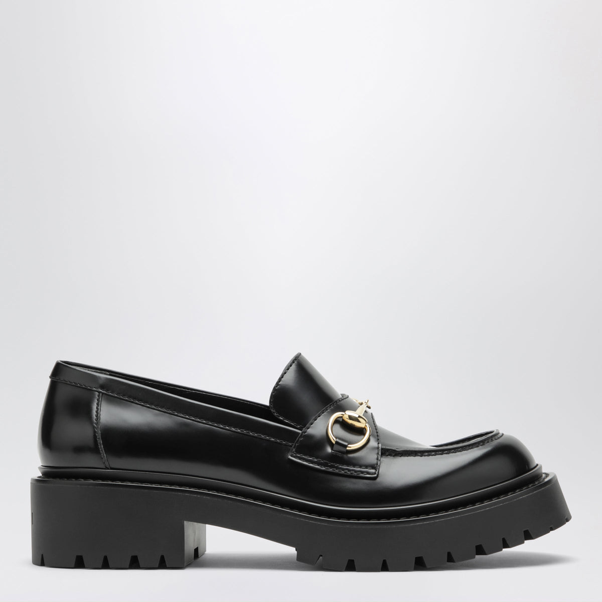 Gucci Black Smooth Leather Loafers Women GUCCI