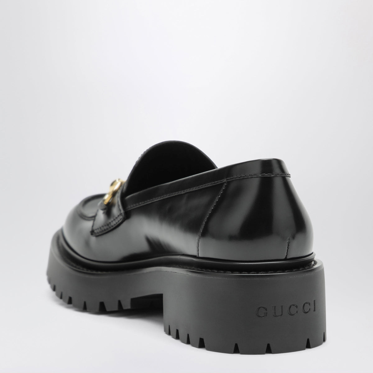 Gucci Black Smooth Leather Loafers Women GUCCI