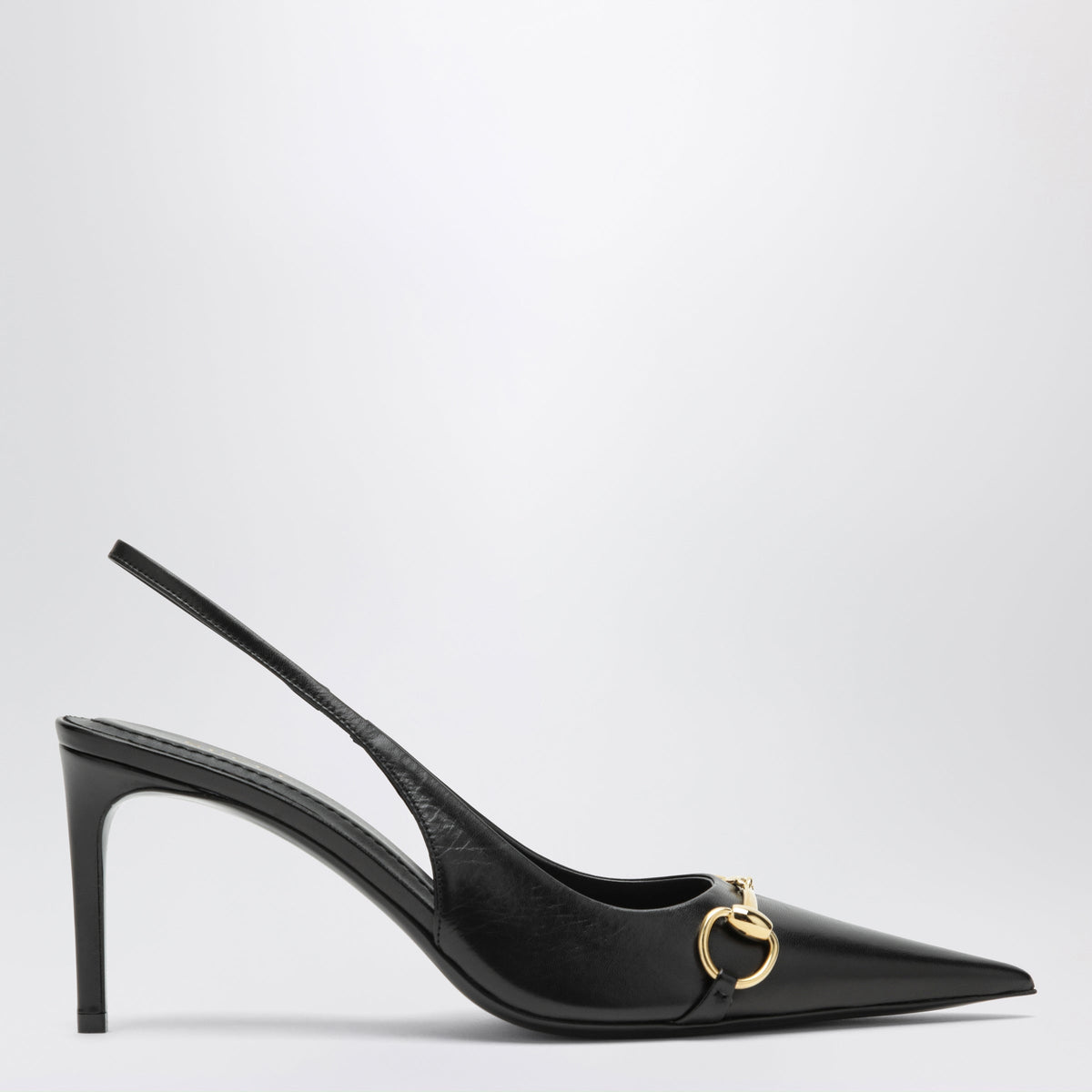 Gucci Black Leather Slingback Pumps Women GUCCI