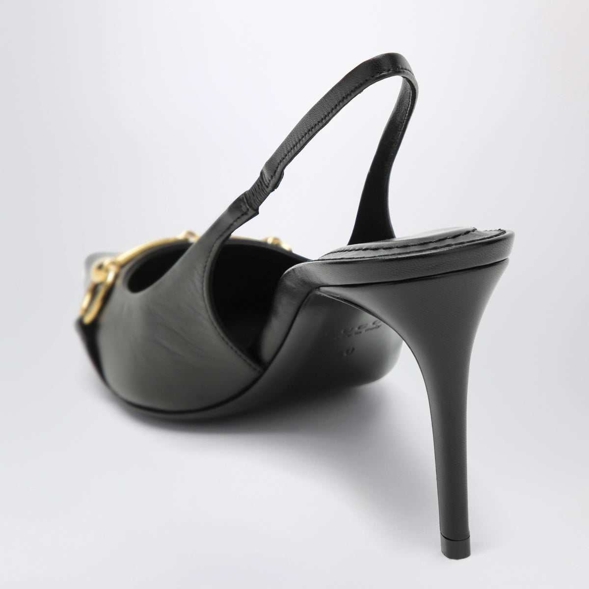 Gucci Black Leather Slingback Pumps Women GUCCI