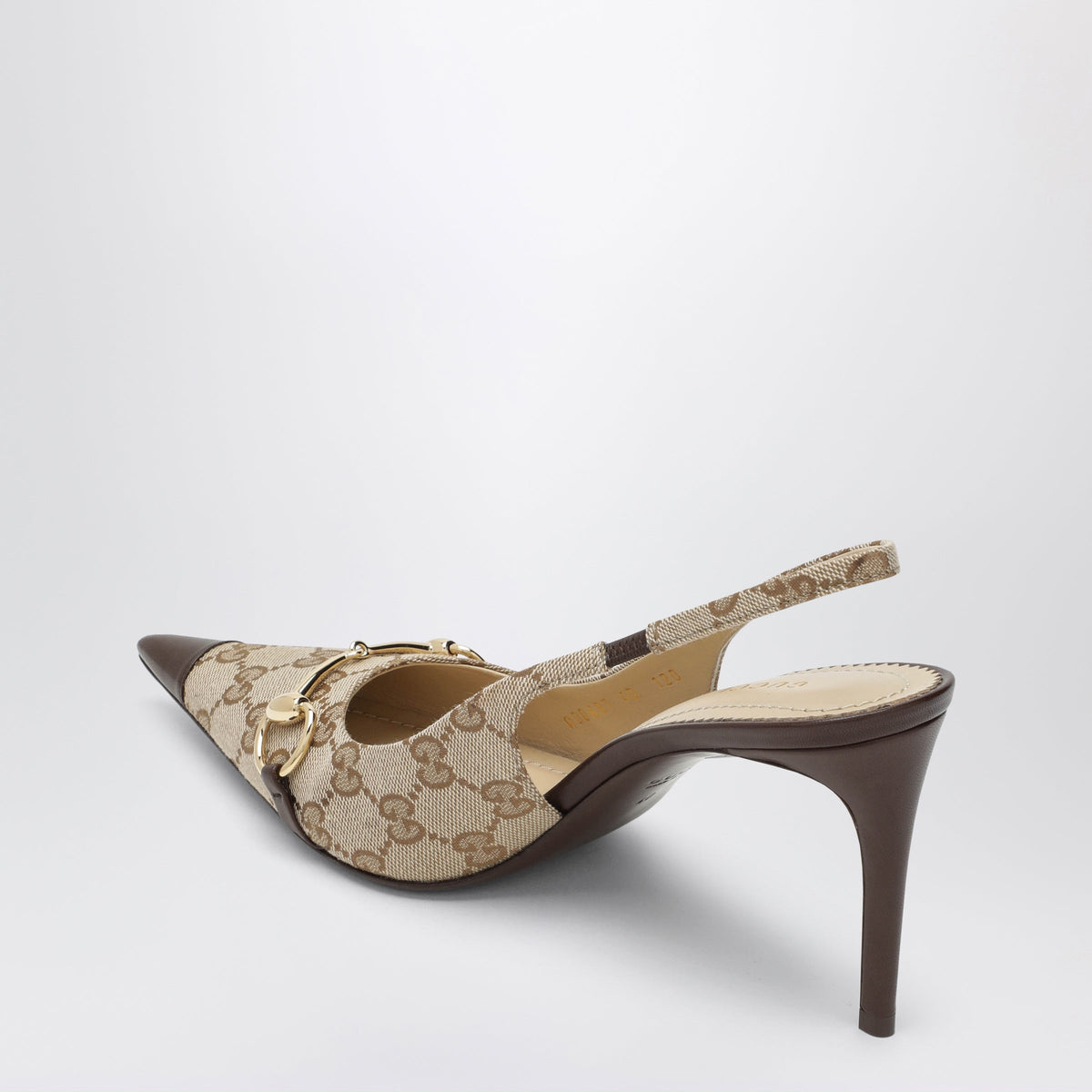 Gucci Beige Donna Slingback Pumps In Gg Fabric Women GUCCI