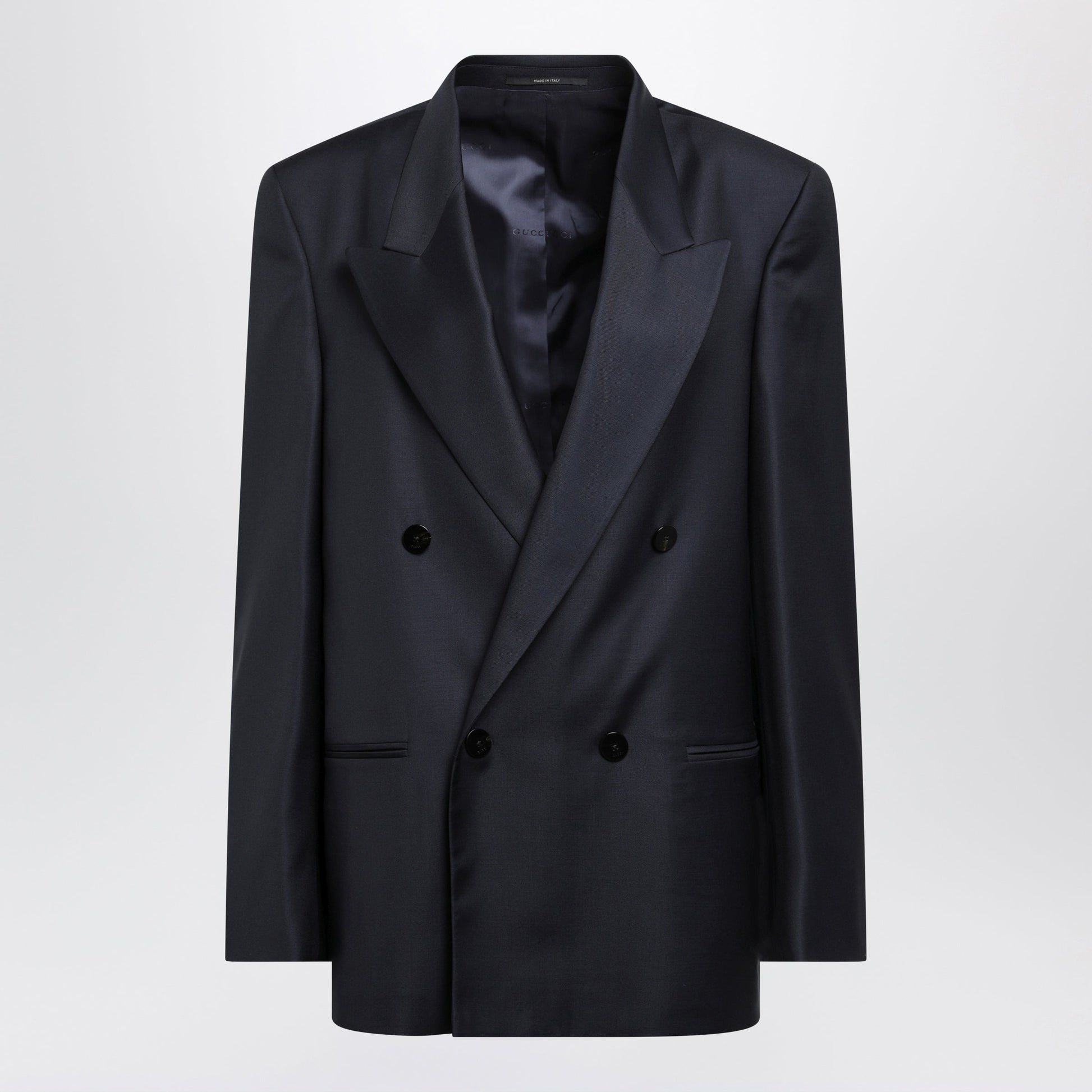 Gucci Double-Breasted Blue Japan Wool Jacket Women GUCCI