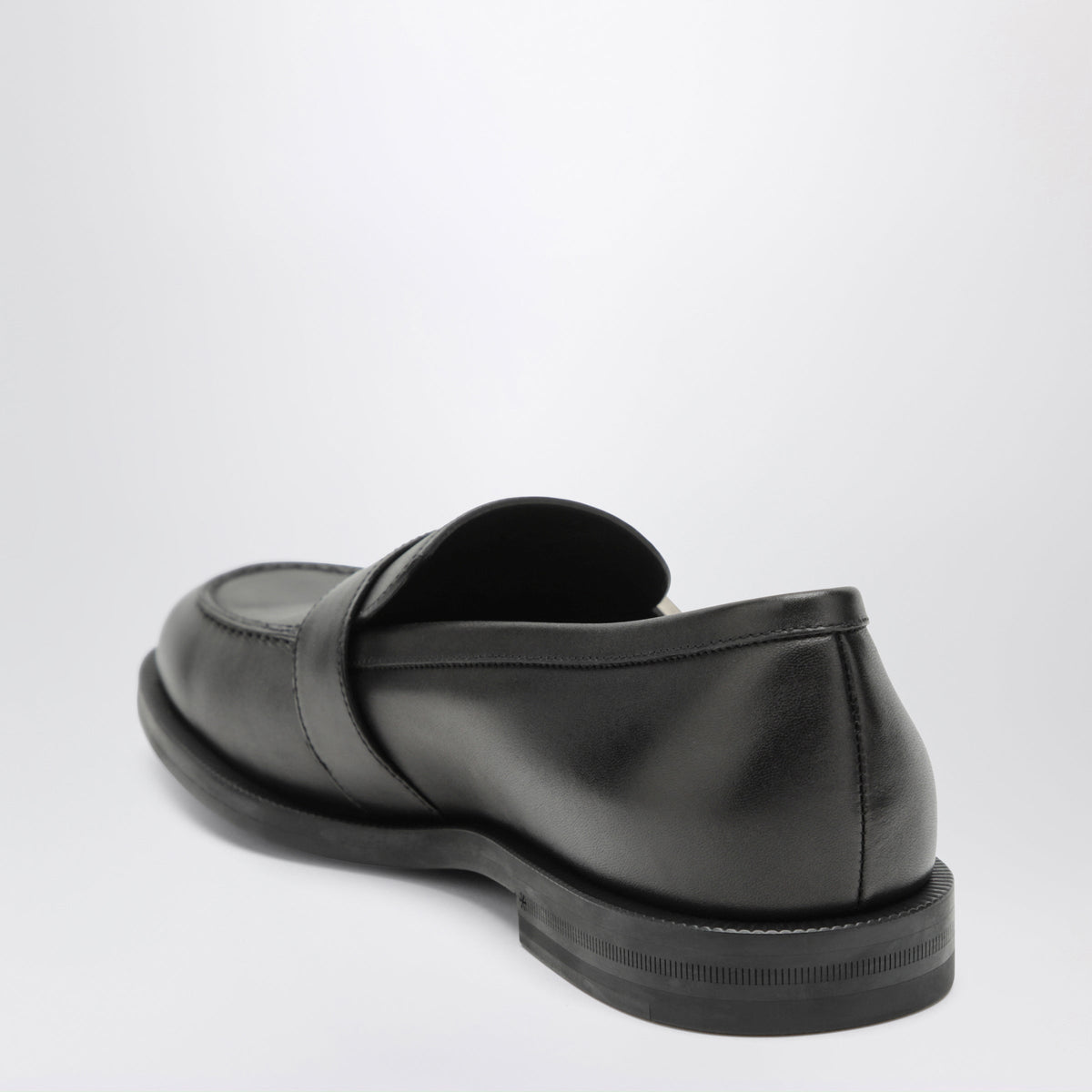 Gucci Black Brushed Leather Loafers With Double G Men GUCCI