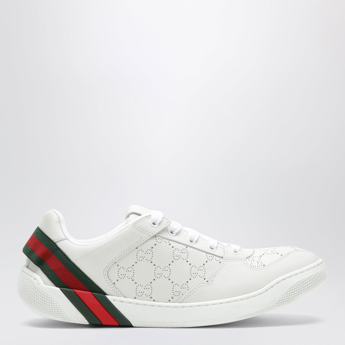 Gucci White Screener Sneakers In Leather Women GUCCI