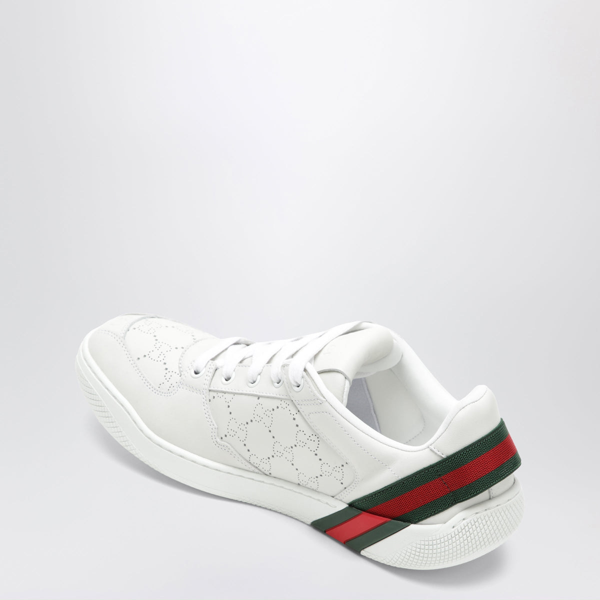 Gucci White Screener Sneakers In Leather Women GUCCI
