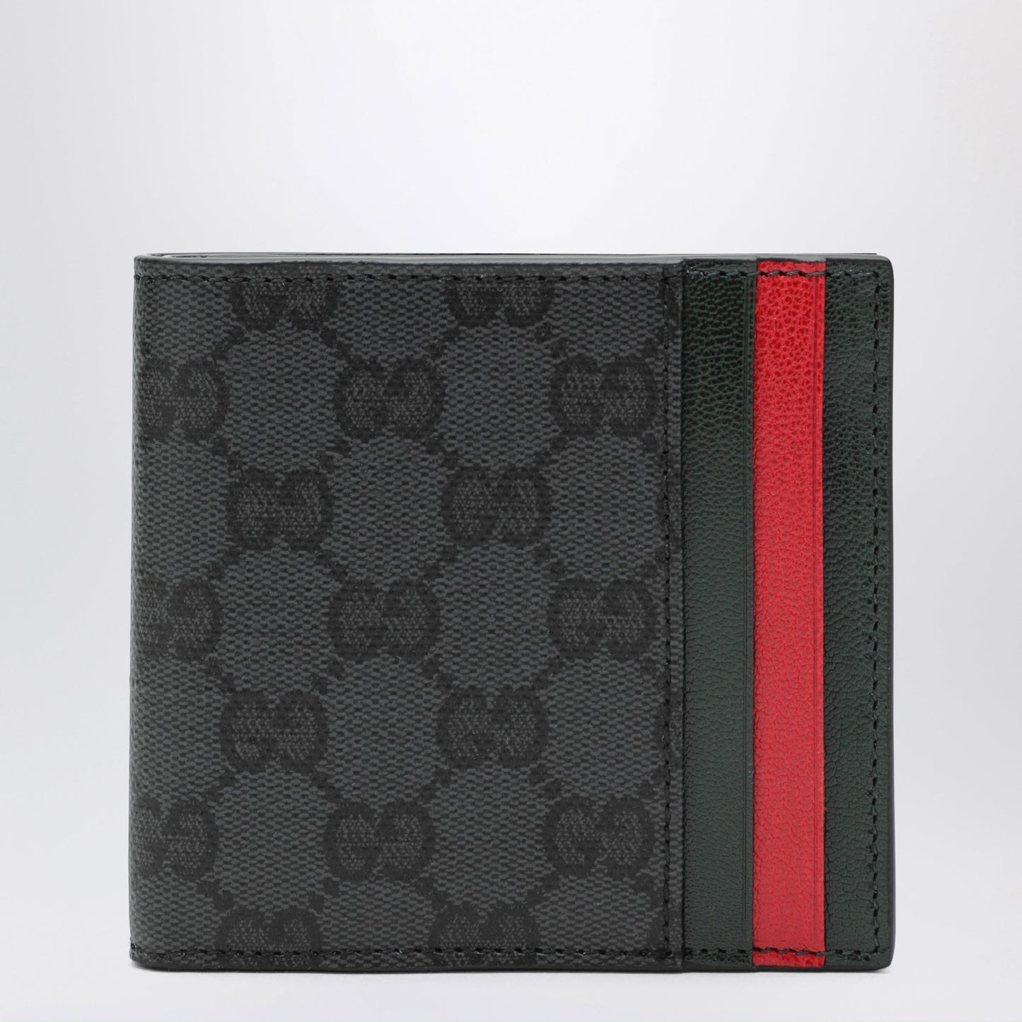Gucci Black Bi-Fold Wallet In Coated Gg Fabric Men GUCCI