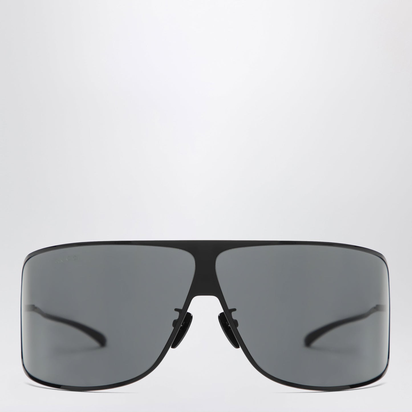 Gucci Black Shield Sunglasses With Grey Lenses Men GUCCI