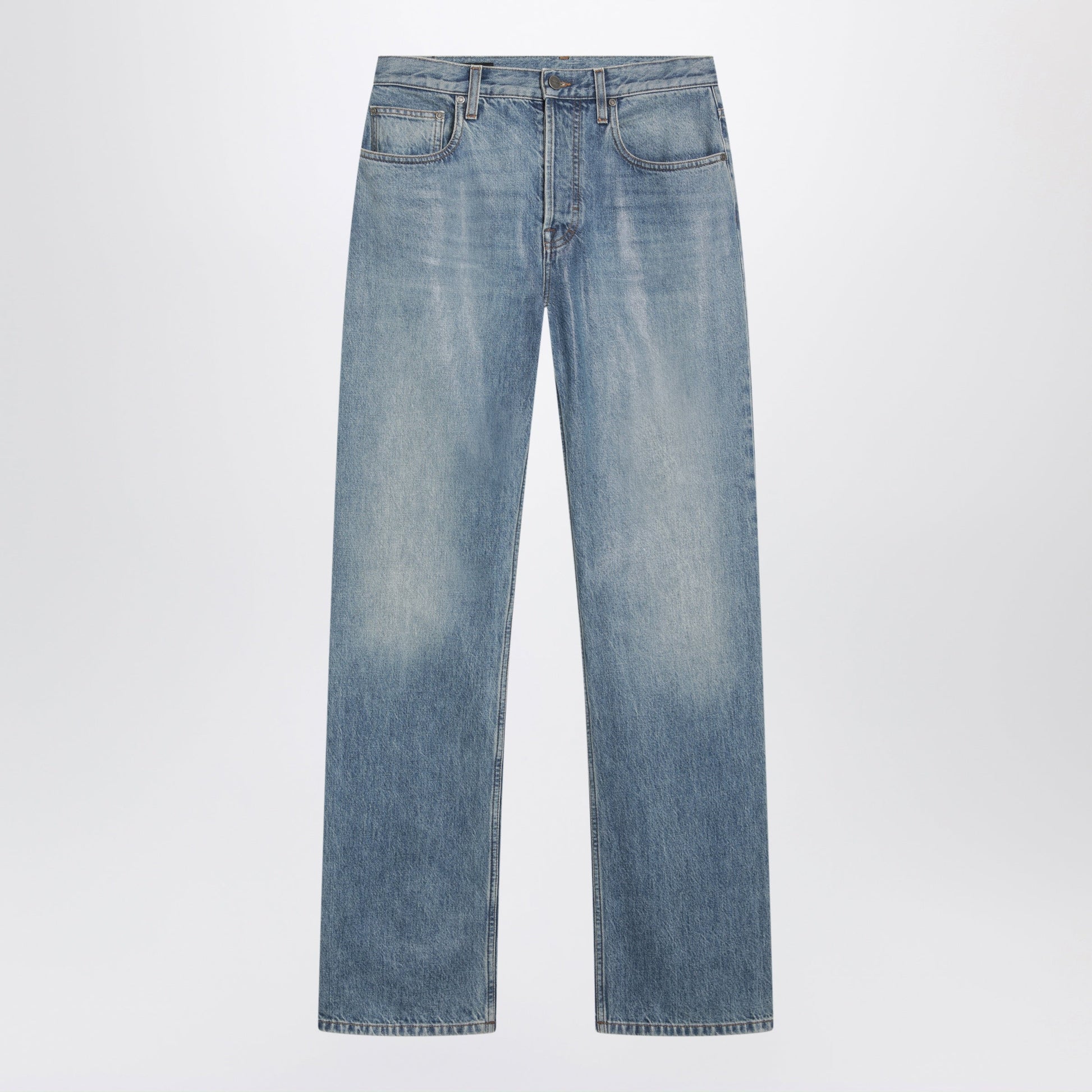 Gucci Cotton Denim Trousers With Soft Coating Women GUCCI