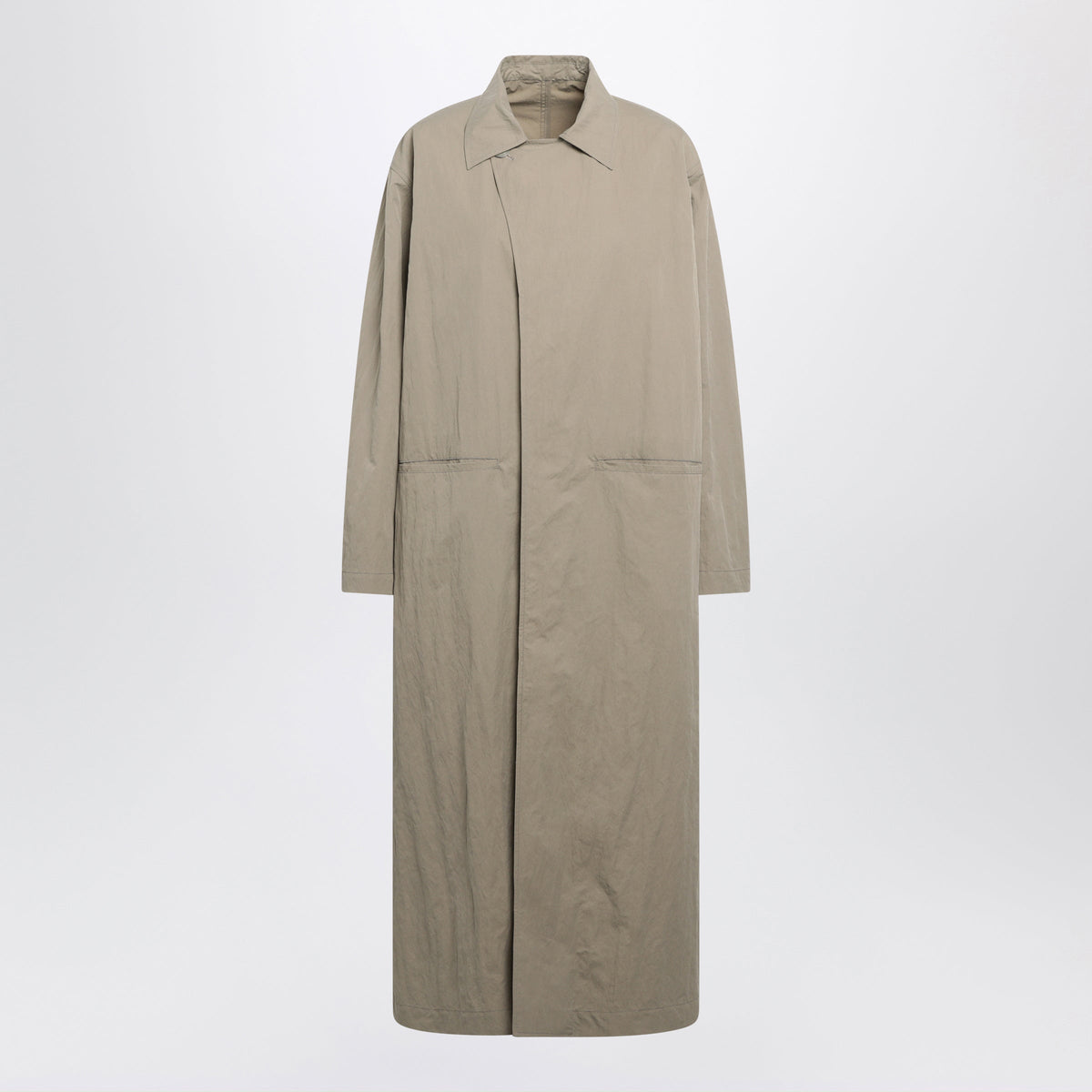Gucci Oversized Trench Coat In Taupe Beige Nylon Women GUCCI
