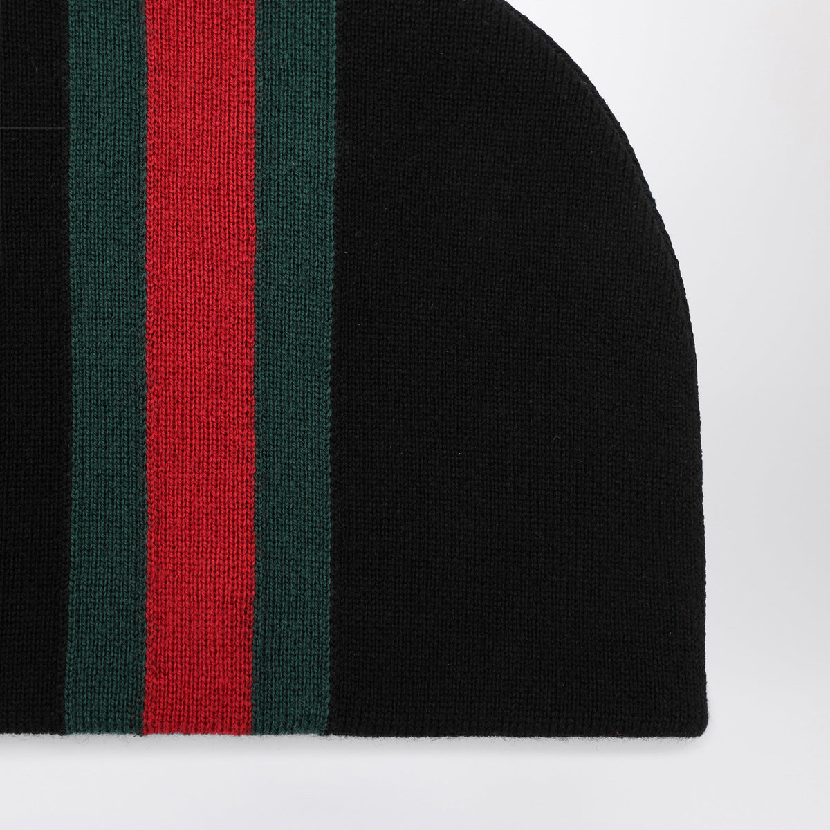 Gucci Black Wool Hat With Web Ribbon Men GUCCI