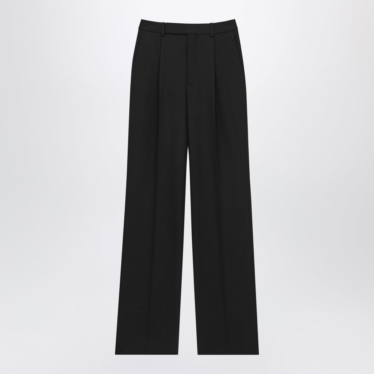 Saint Laurent Black Tailored Trousers In Virgin Wool Women SAINT LAURENT