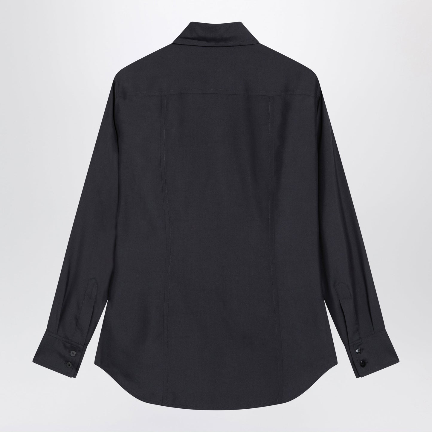 Gucci Ink-Colored Silk Poplin Shirt Women GUCCI