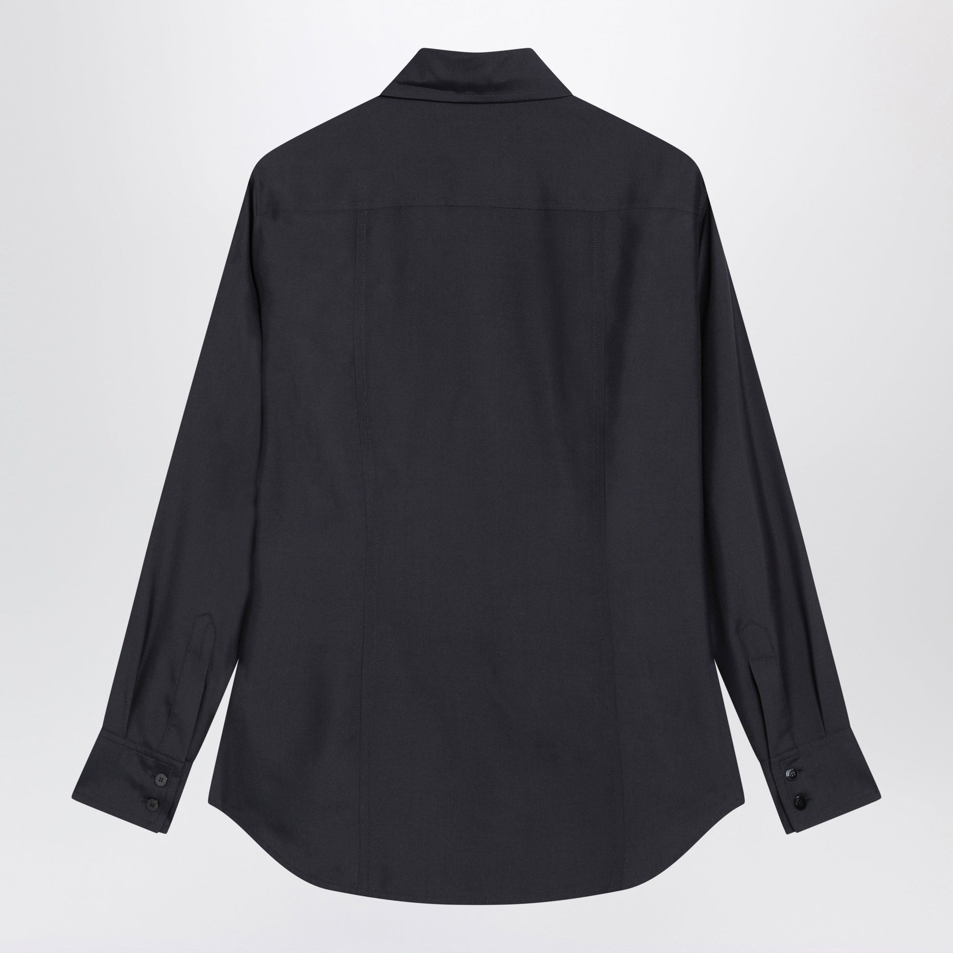 Gucci Ink-Colored Silk Poplin Shirt Women GUCCI