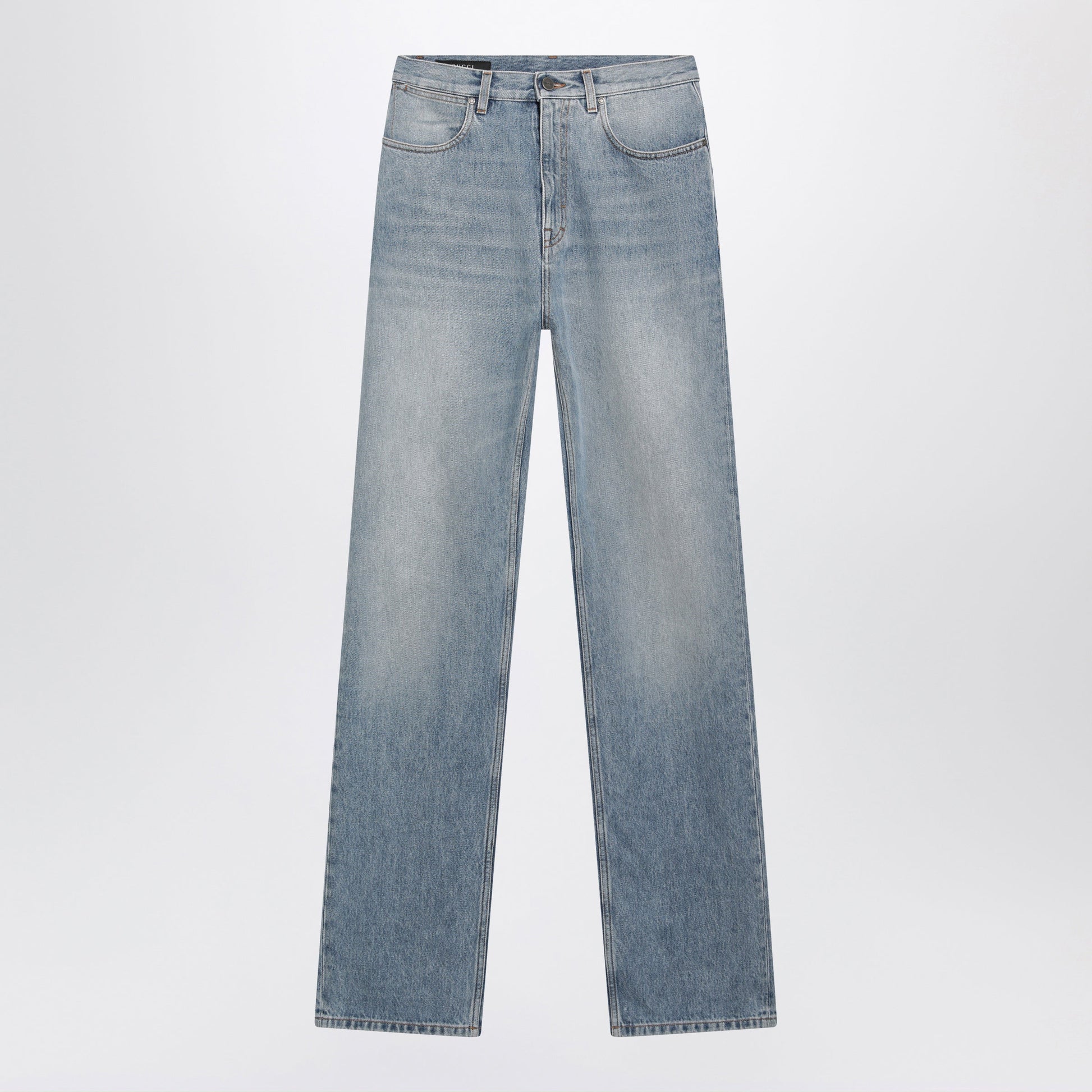 Gucci Bleached Stone-Washed Denim Trousers Men GUCCI